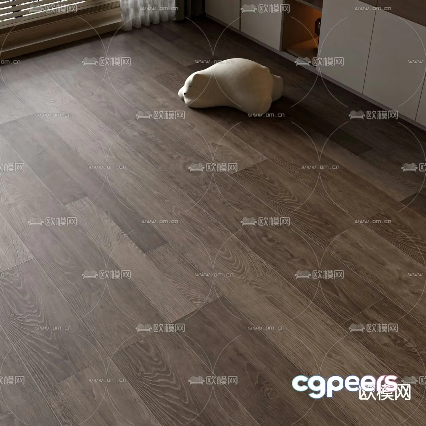 Light brown wood flooring Log flooring 3d model