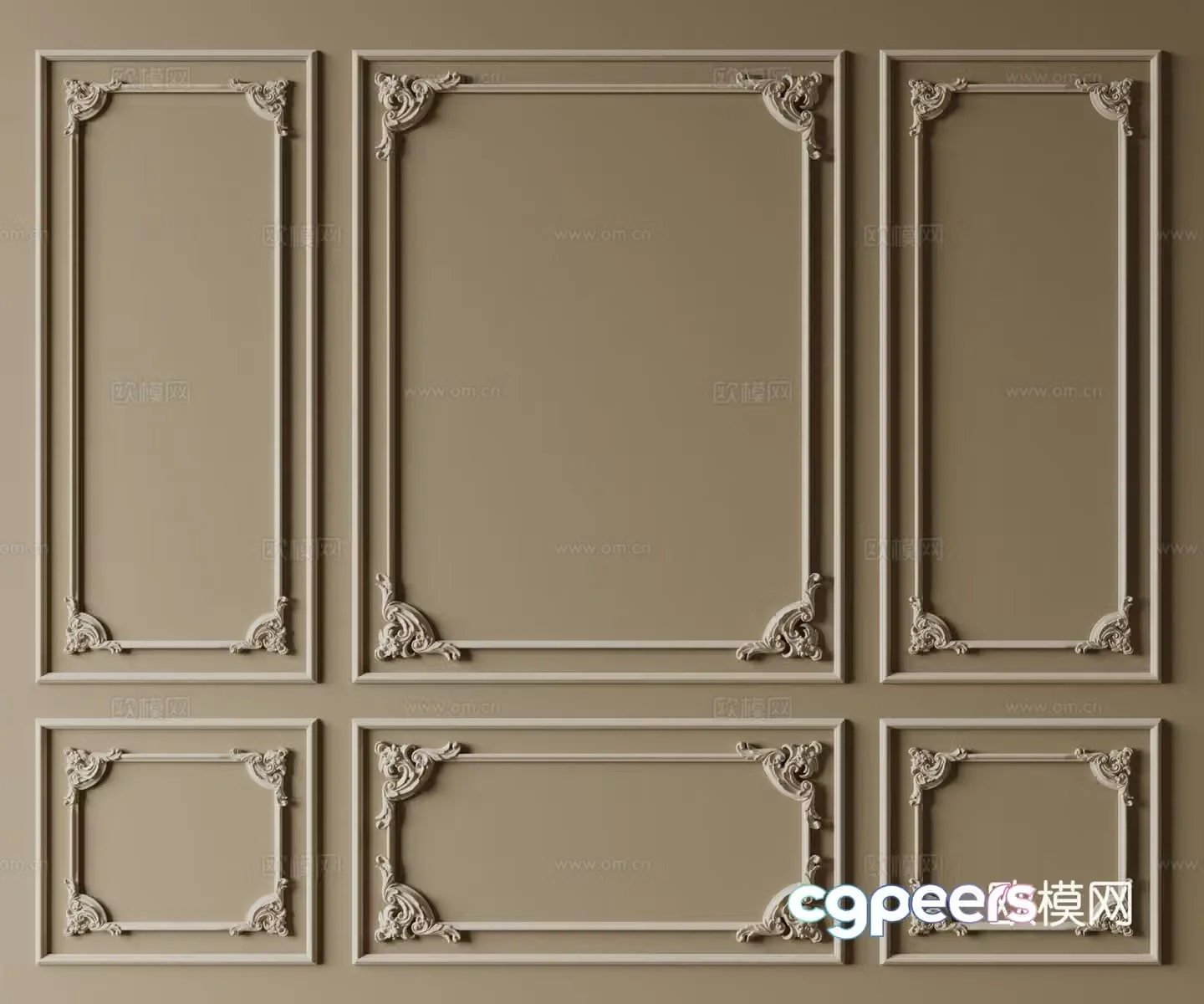 French gypsum line pu line line 3d model