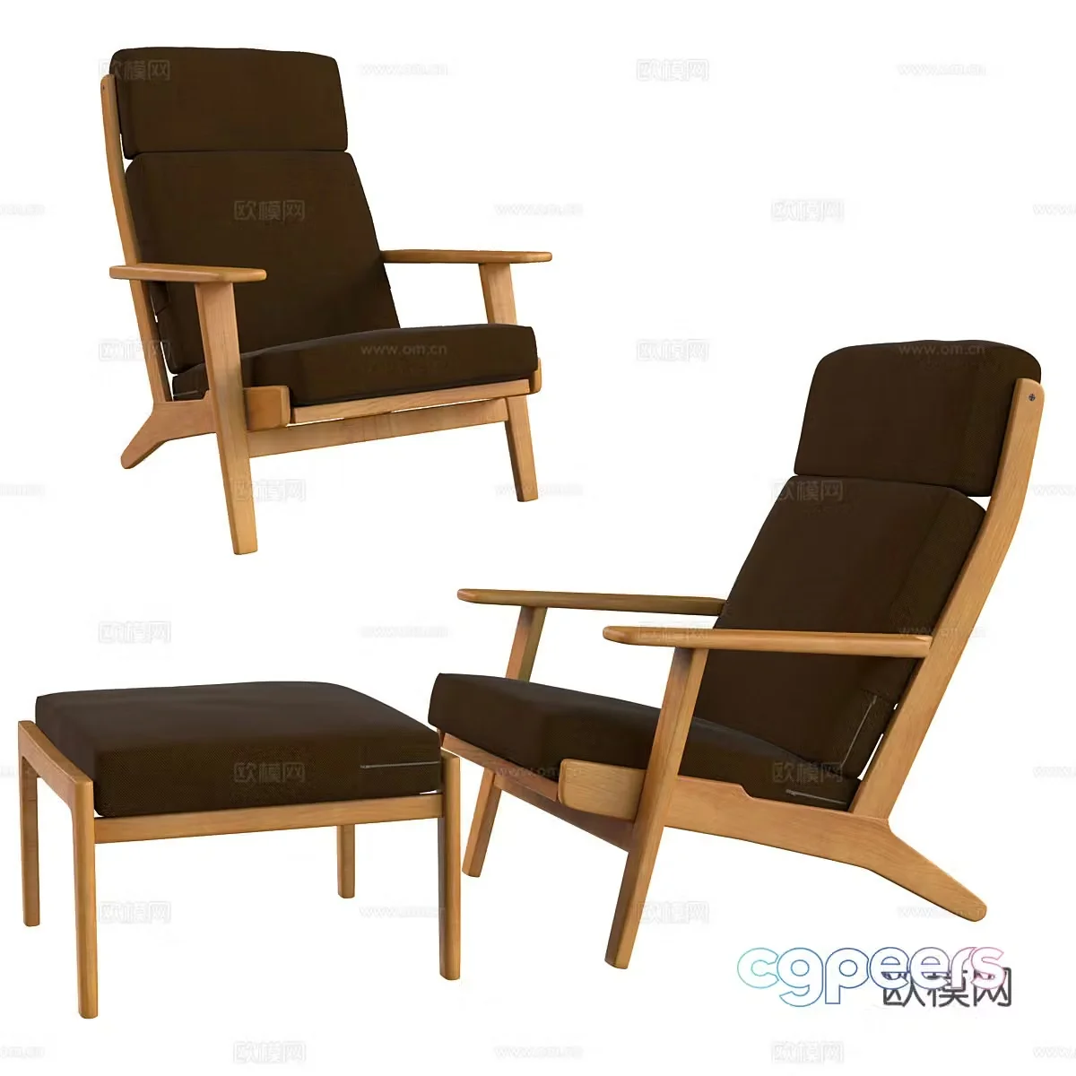 Straight sofa 3d model