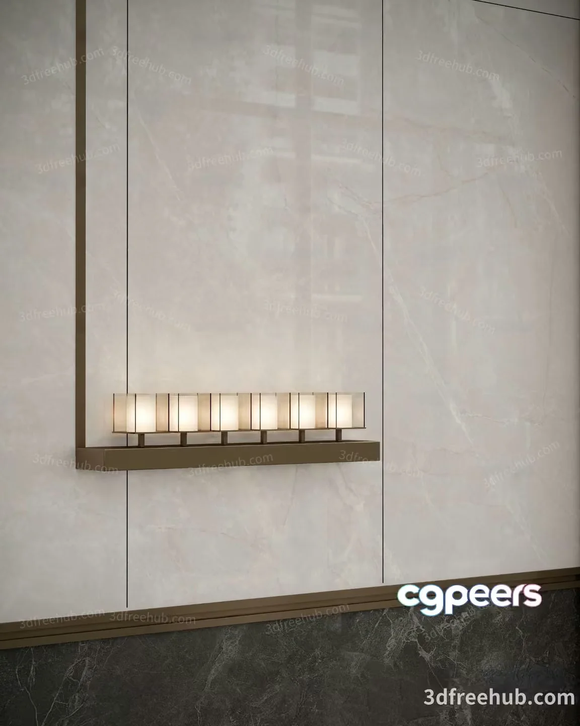 A Modern Light Fixture 3D Model – 23307 – VRAY Render