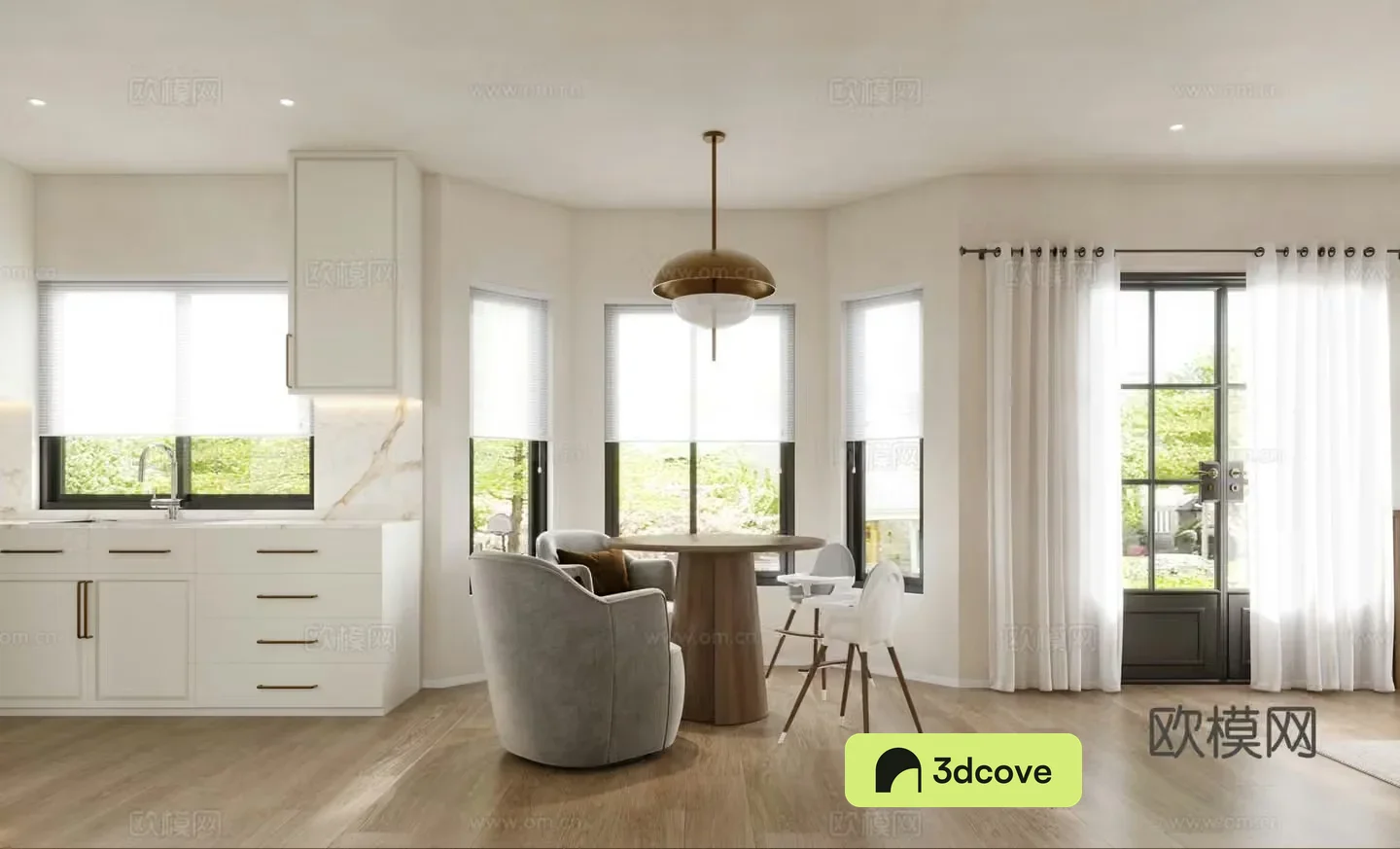 Modern restaurant 3d model