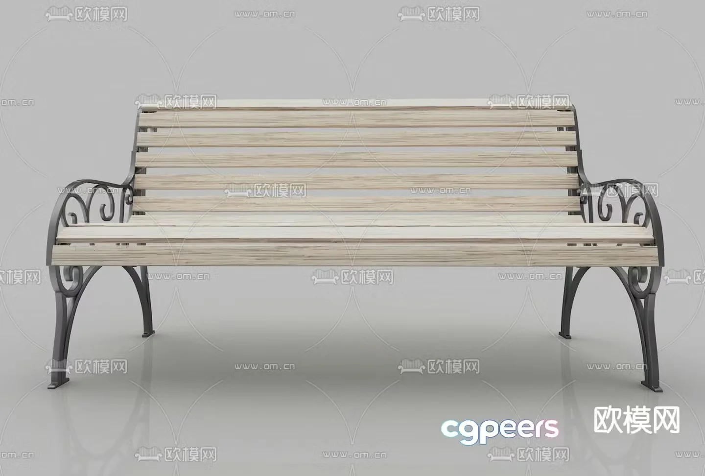 park chair bench public chair 3d model