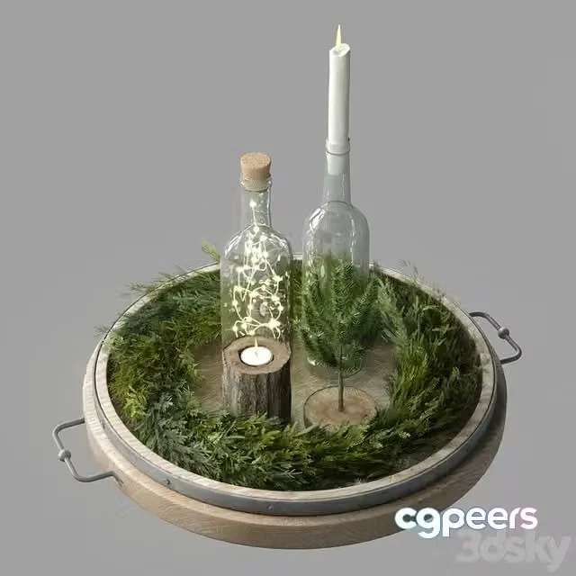 3ds Max Free – Christmas Decoration 02-Christmas Centerpiece