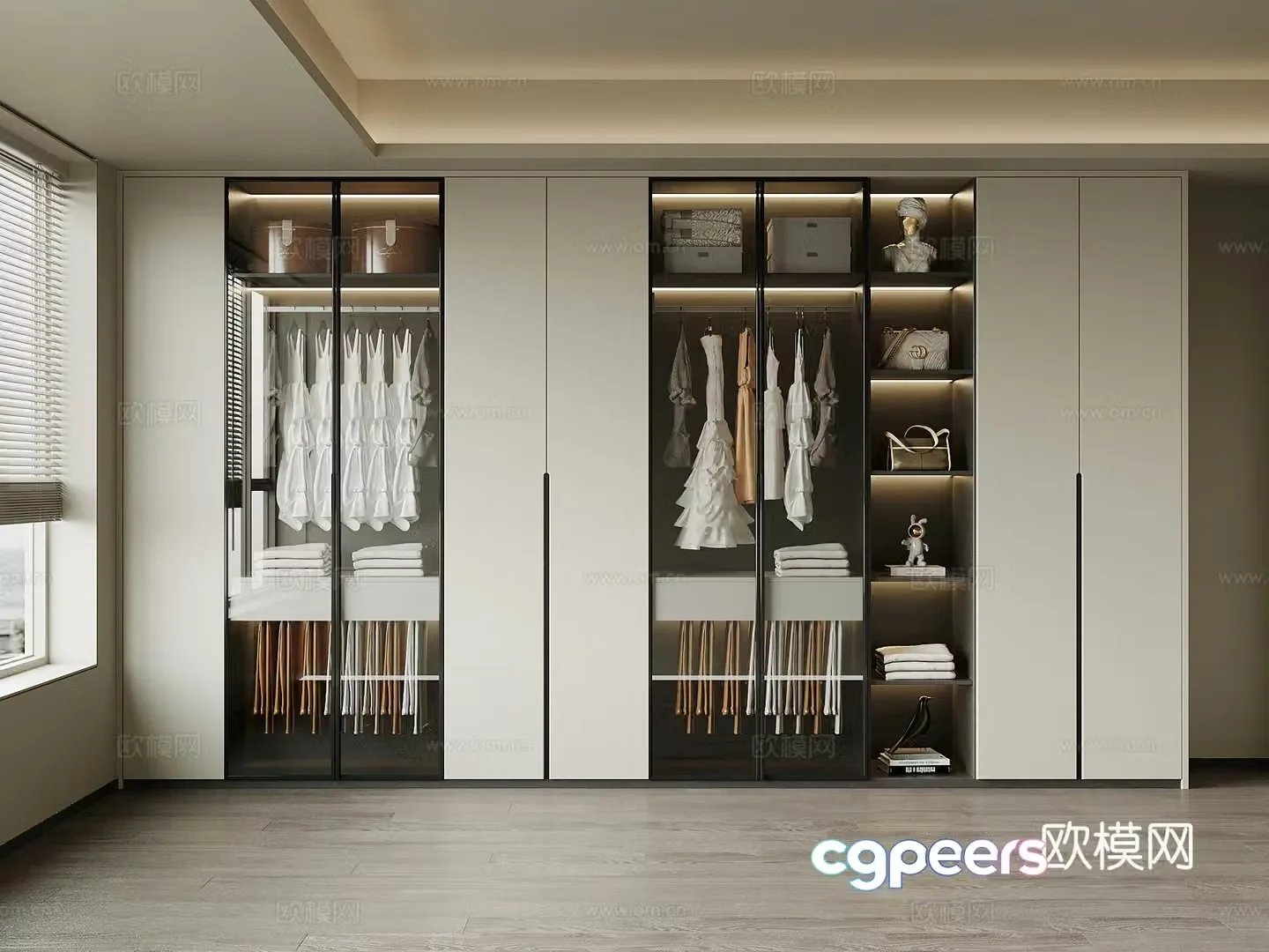 Modern Italian wardrobe 3d model