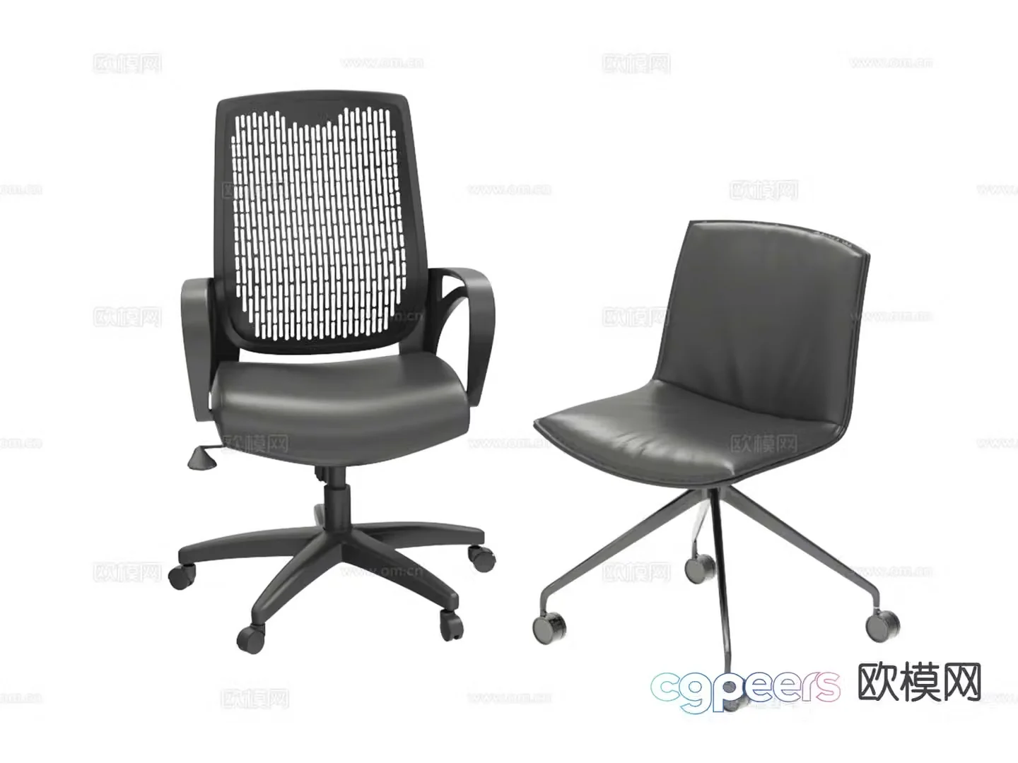 Simple office chair 3d model
