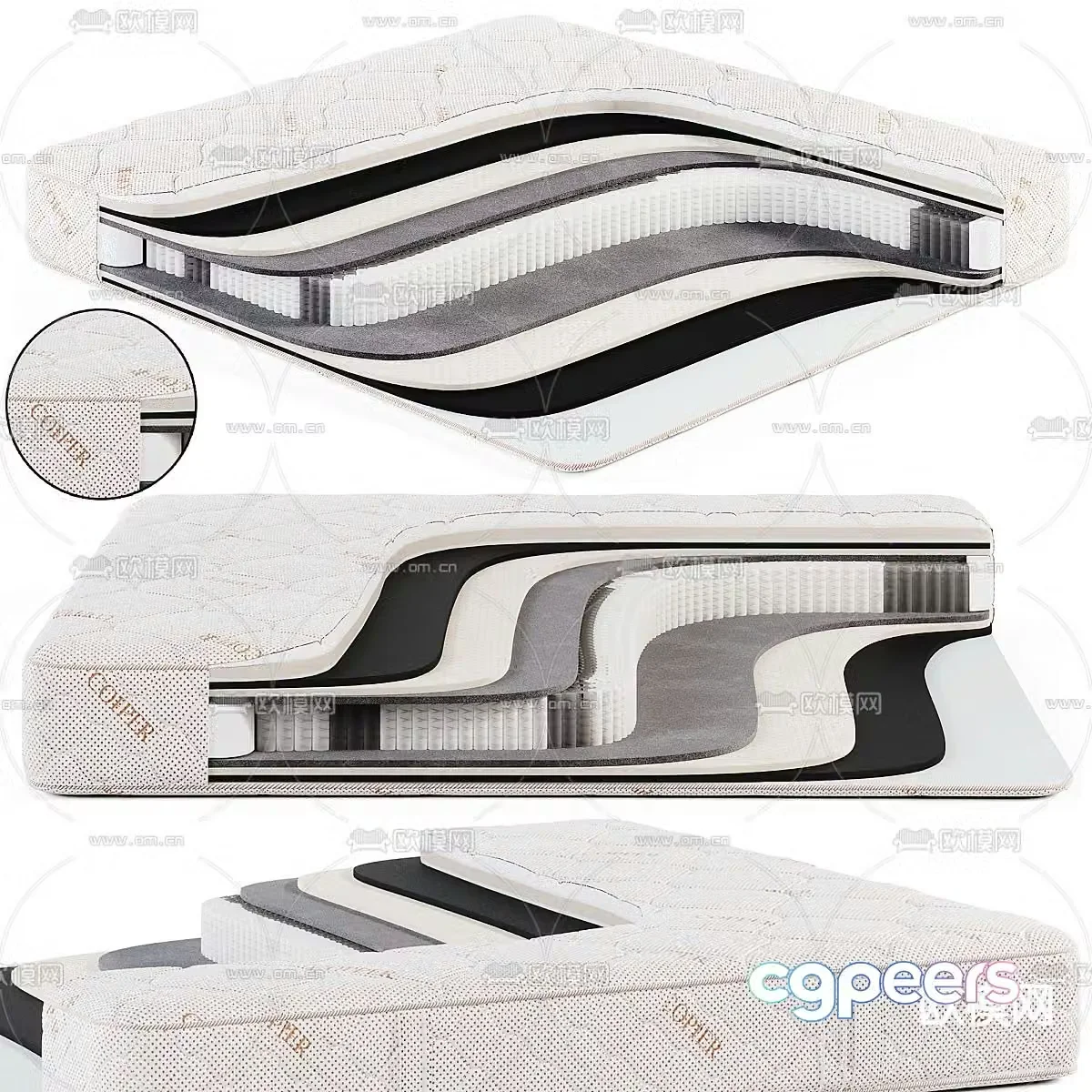 Modern mattress 3d model
