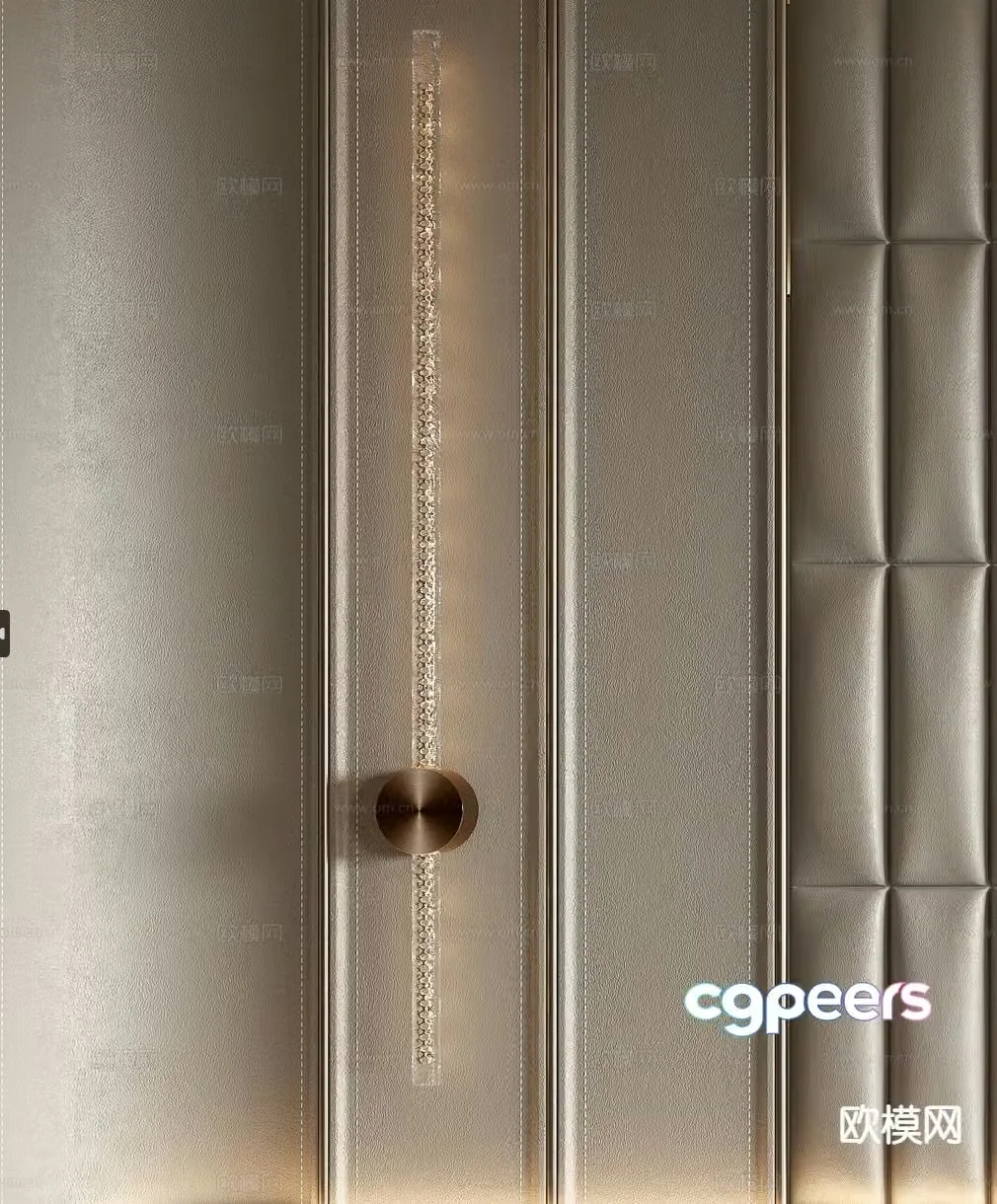 Modern strip wall light 3d model