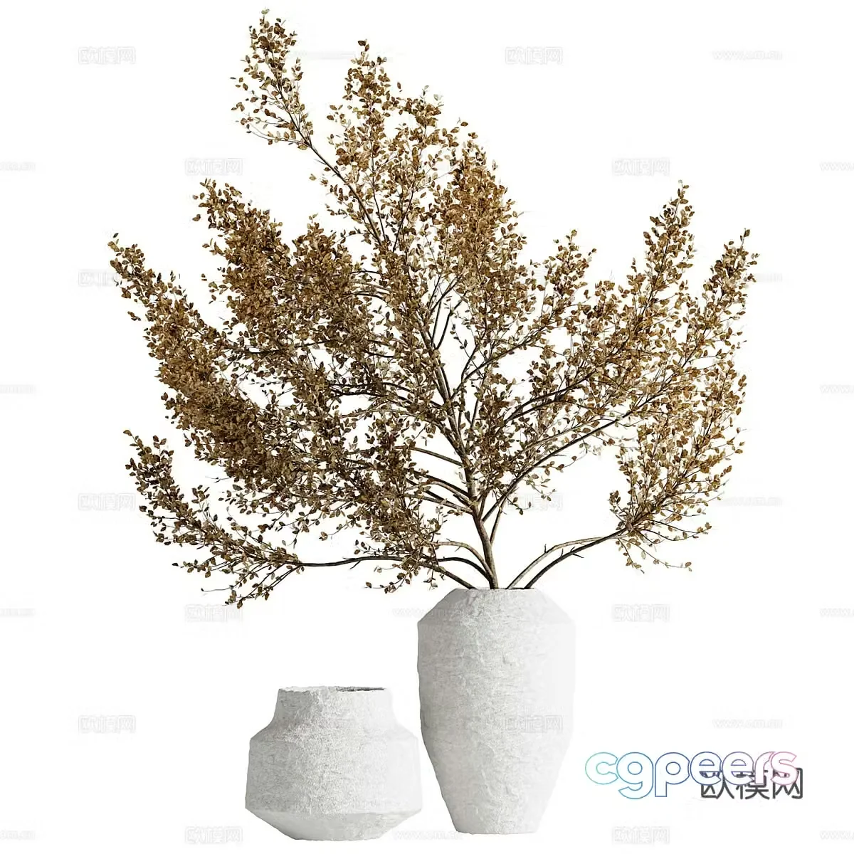 New Chinese style waive vase flower art 3D model