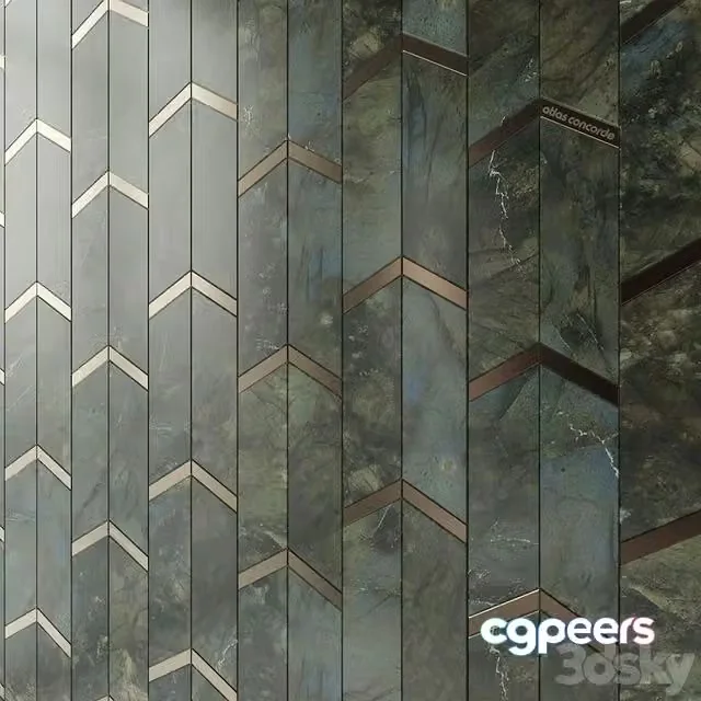 3ds Max Free – Tiles Atlas Concorde, Mosaico Chevron