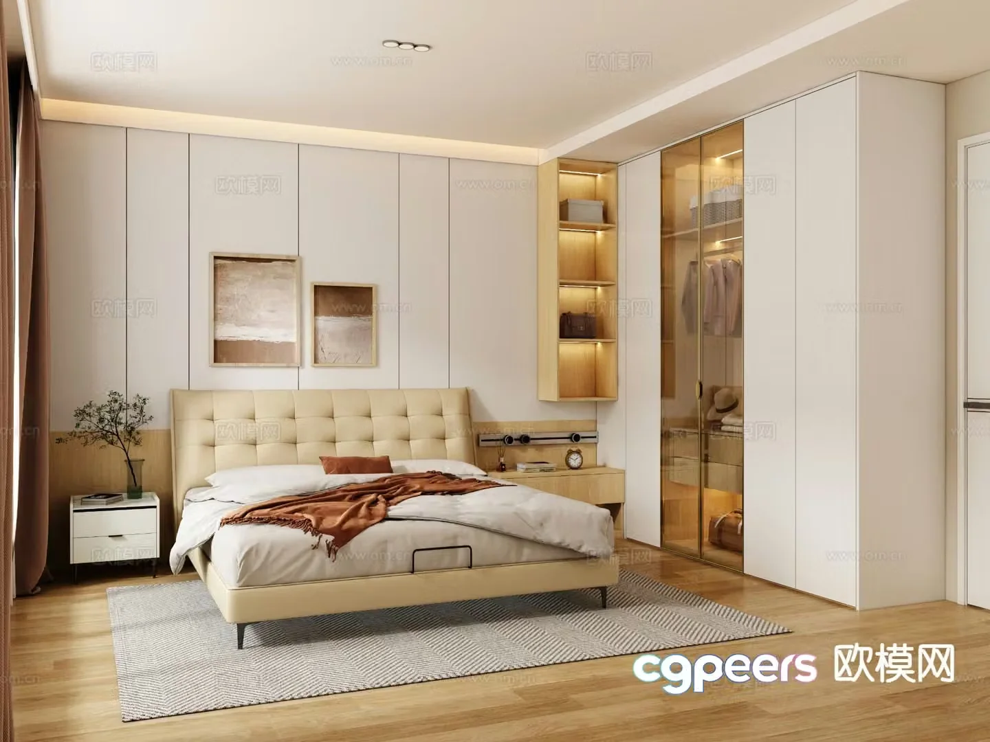 Modern bedroom master bedroom 3d model