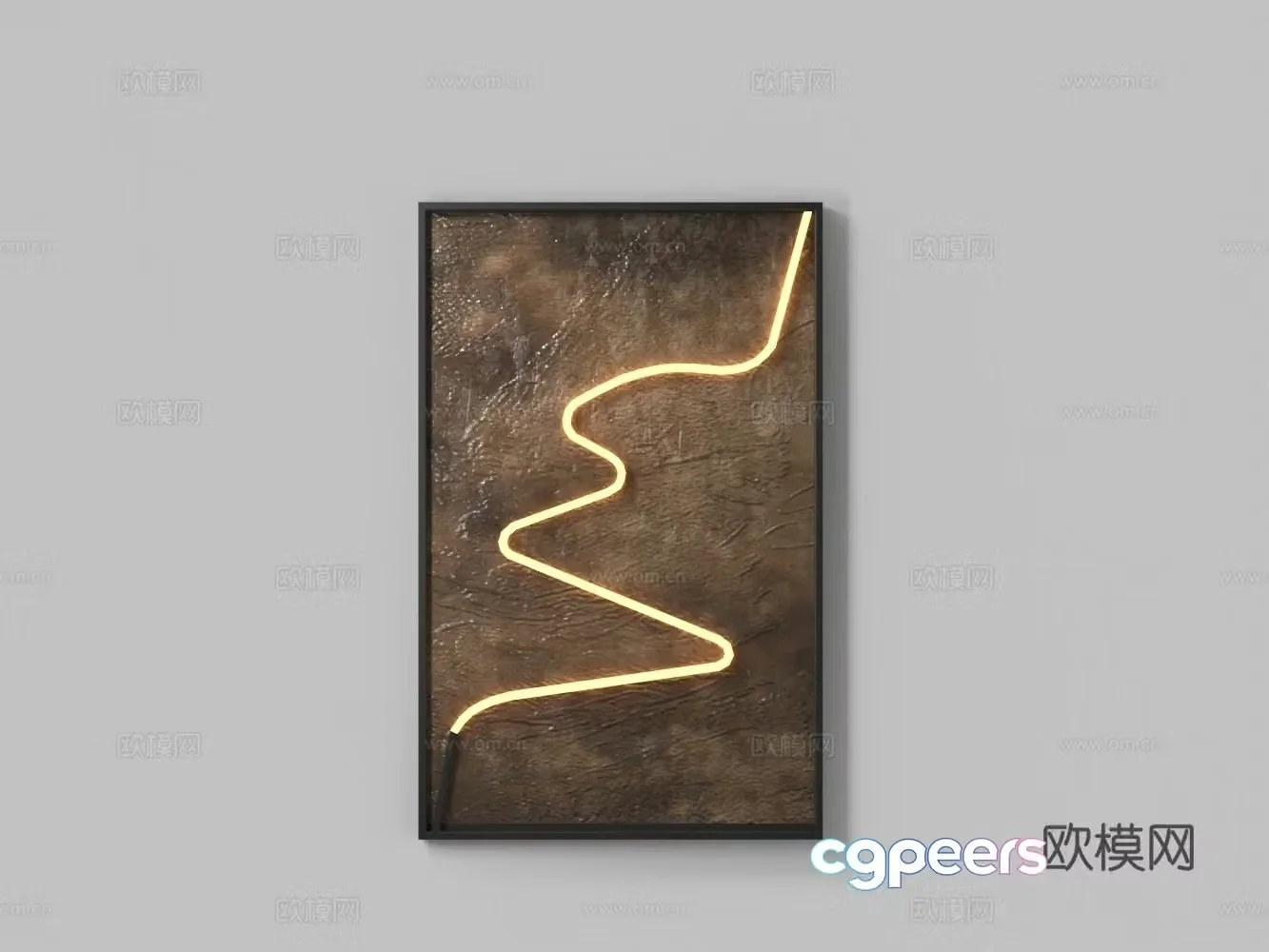 Wall paintings three-dimensional light strip paintings 3D model