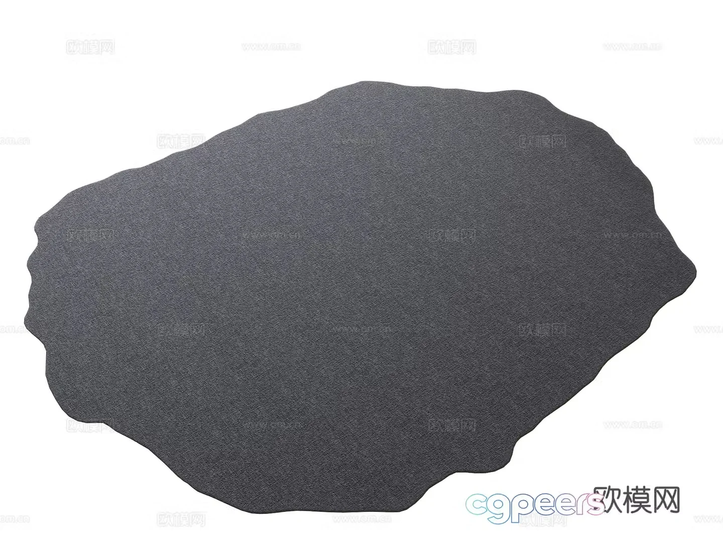 Modern shaped carpet 3d model