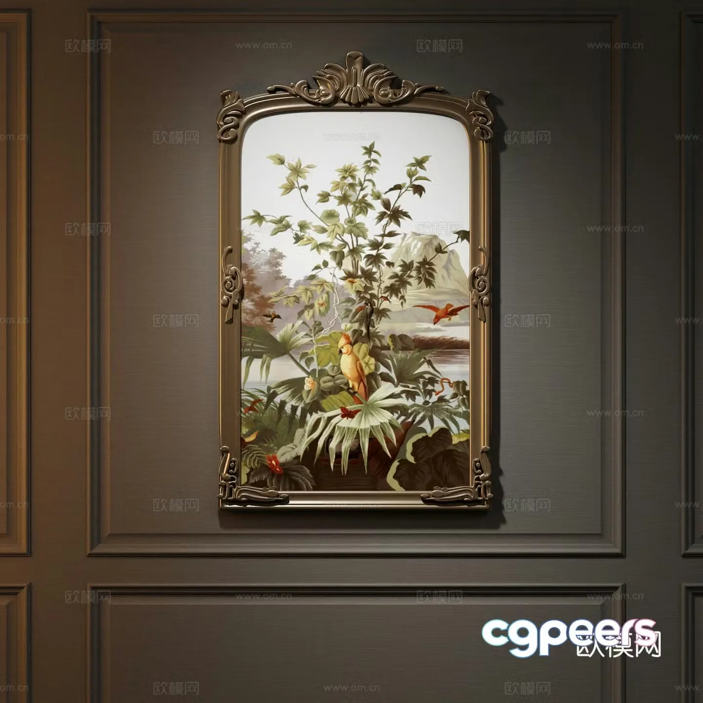 Modern French decorative painting 3d model