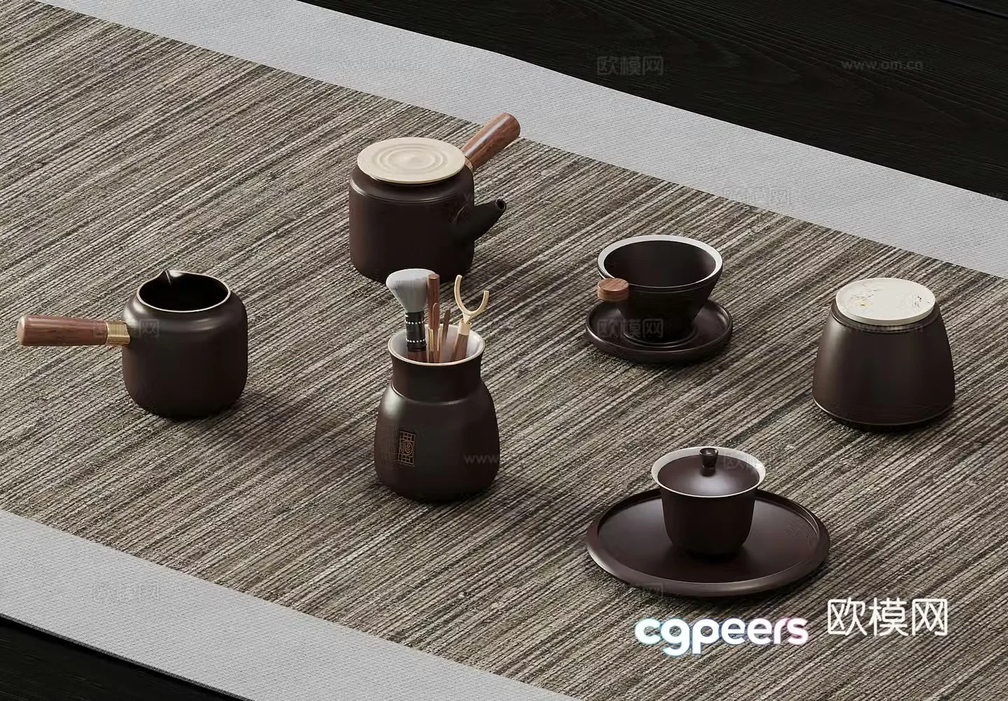 Tea set New Chinese style tea set Tea cup 3d model