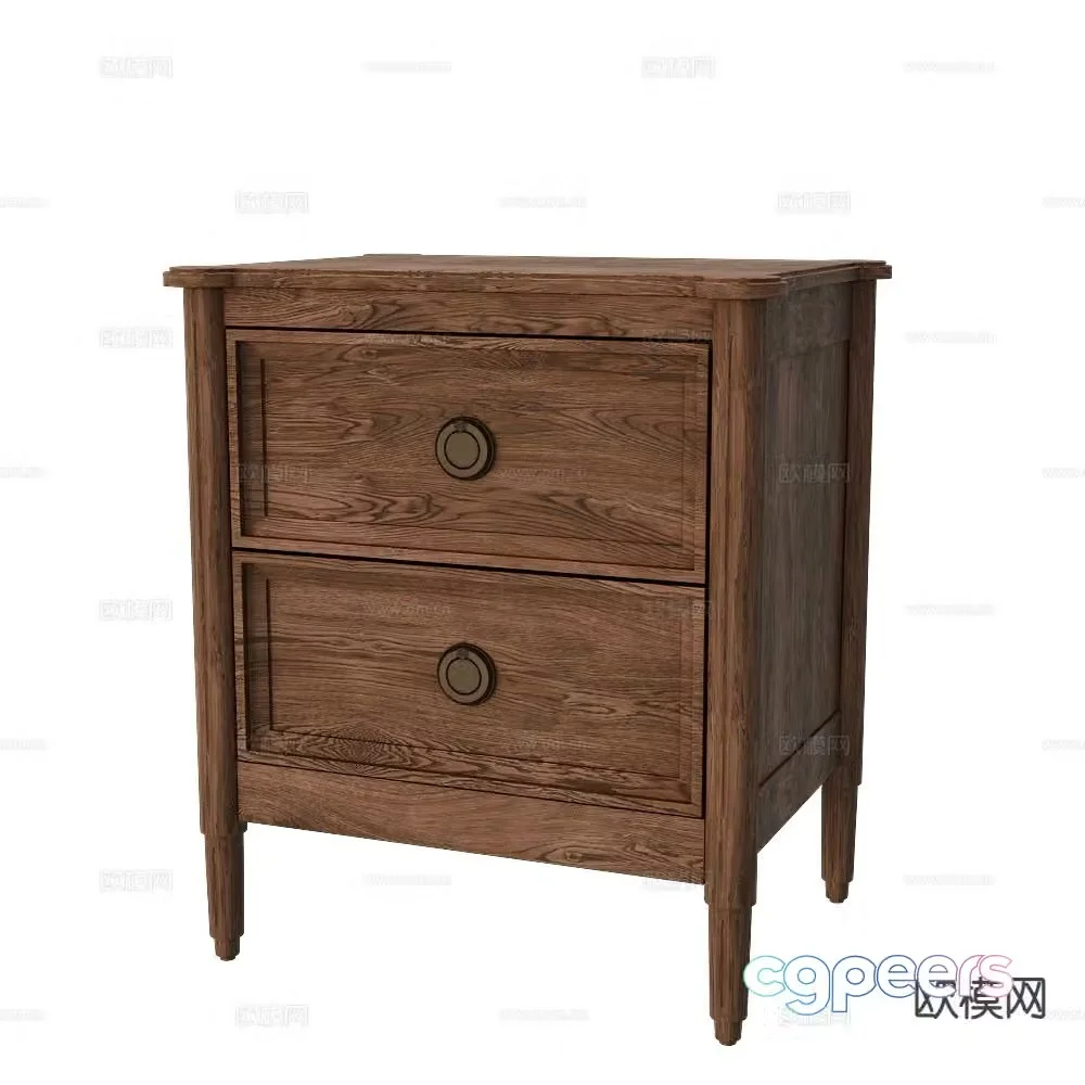 Chinese bedside table 3d model