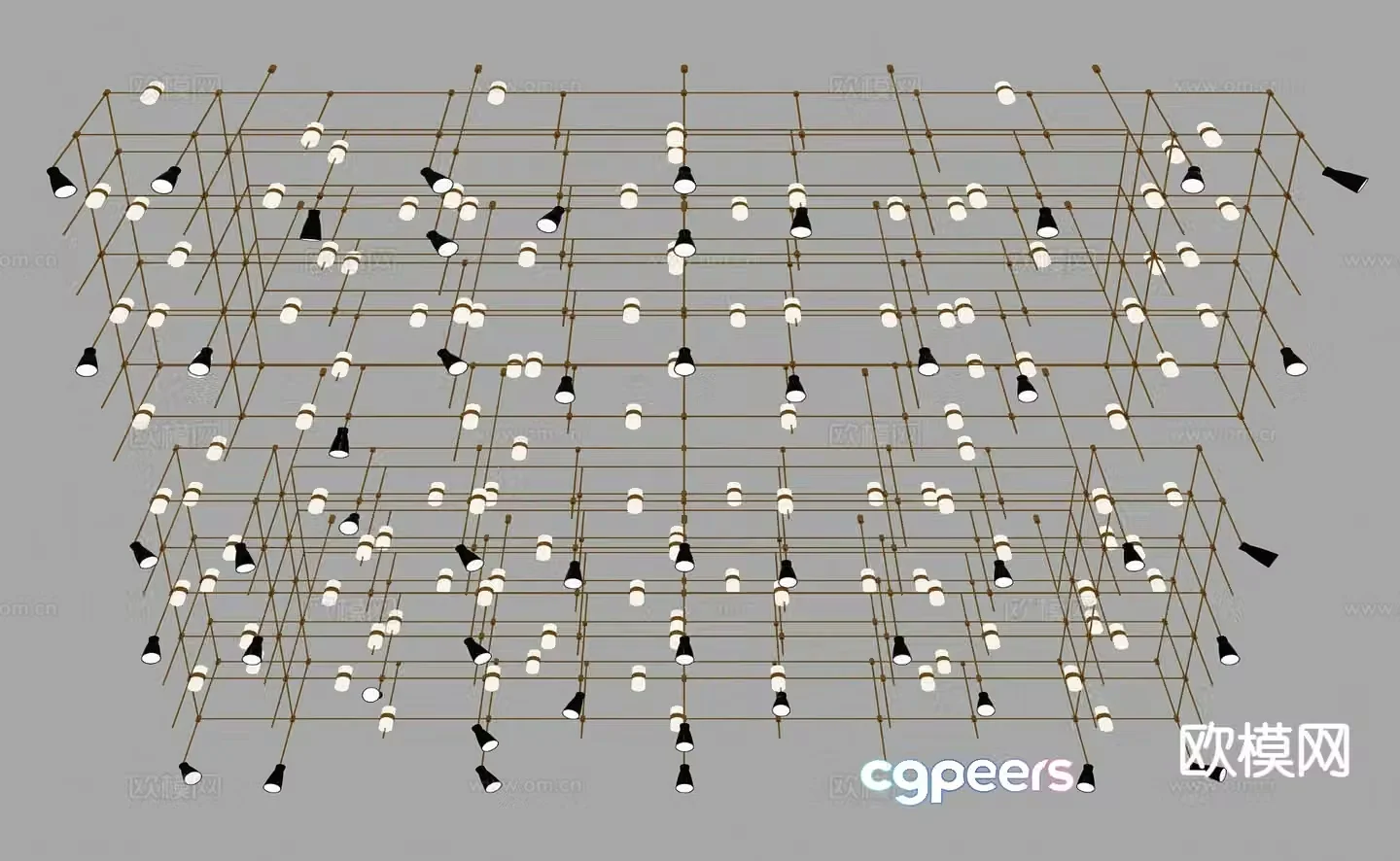 Modern fashionable chandelier lobby chandelier 3d model