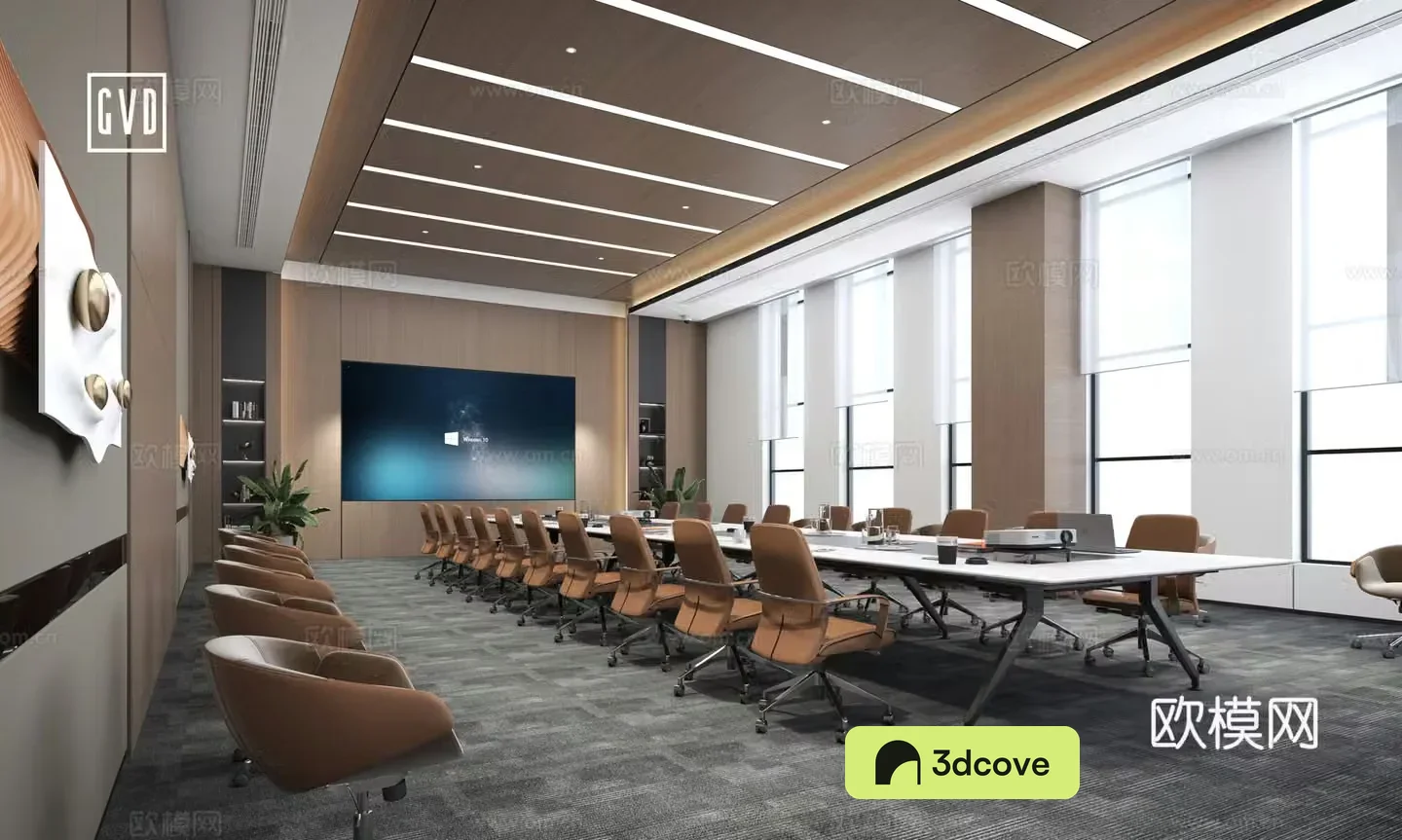Modern conference room Warm color conference room Large conference room Multi-person conference room Multifunctional conference room