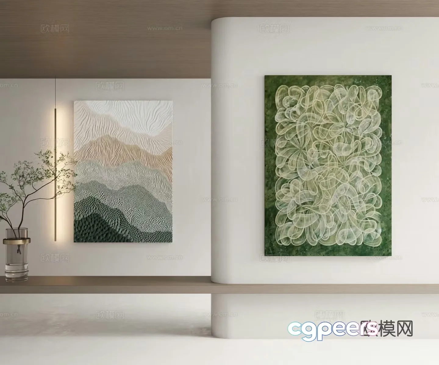 Modern decorative painting 3d model