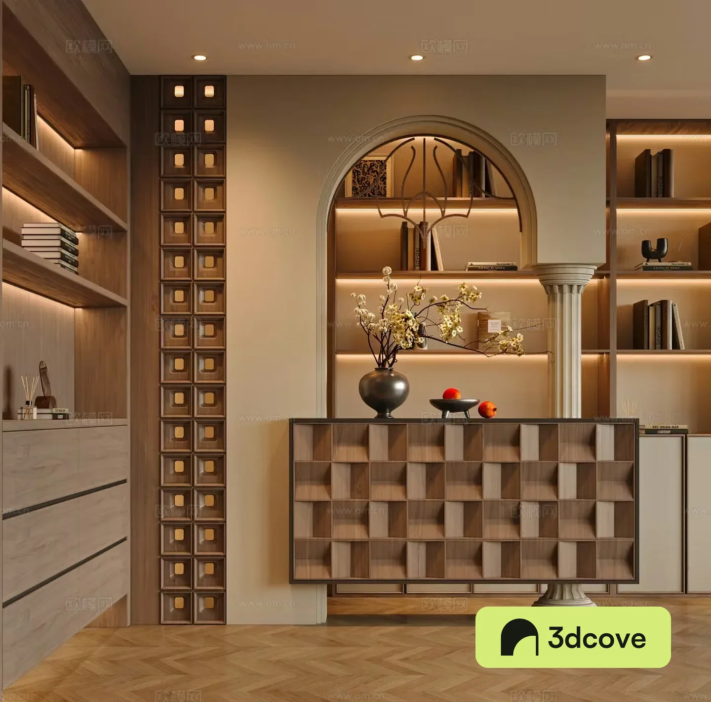 Middle-aged style entrance 3D model