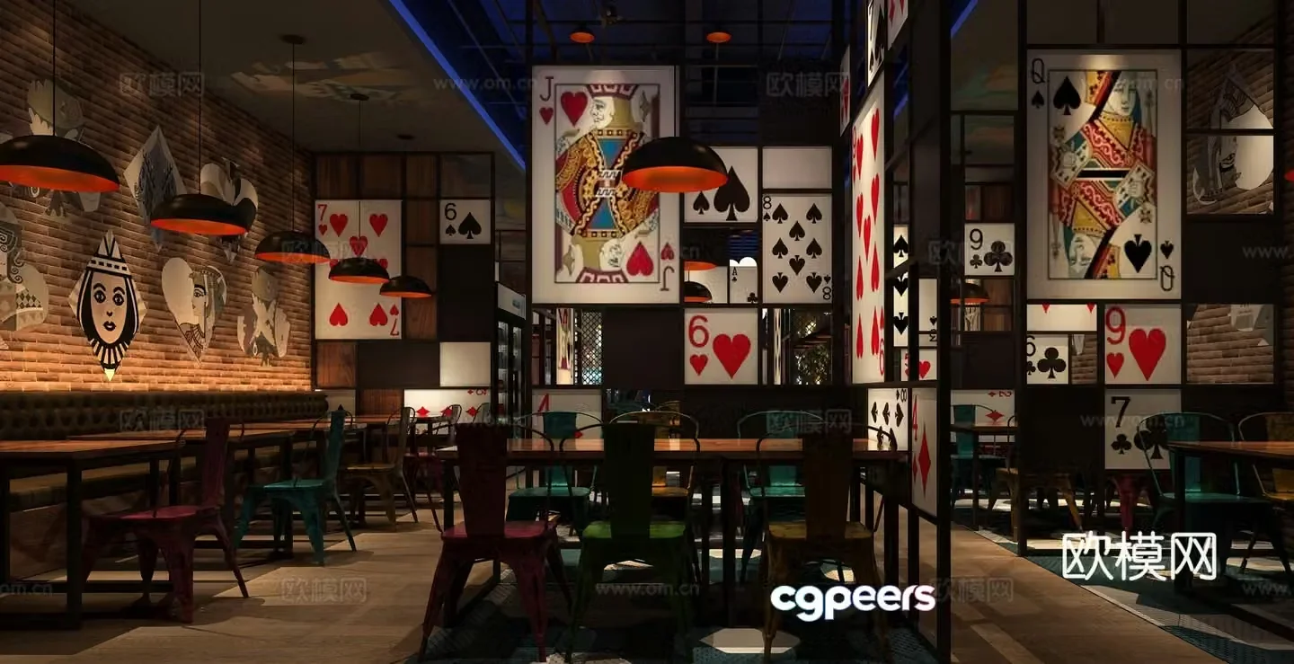 Seafood restaurant lobster restaurant 3d model