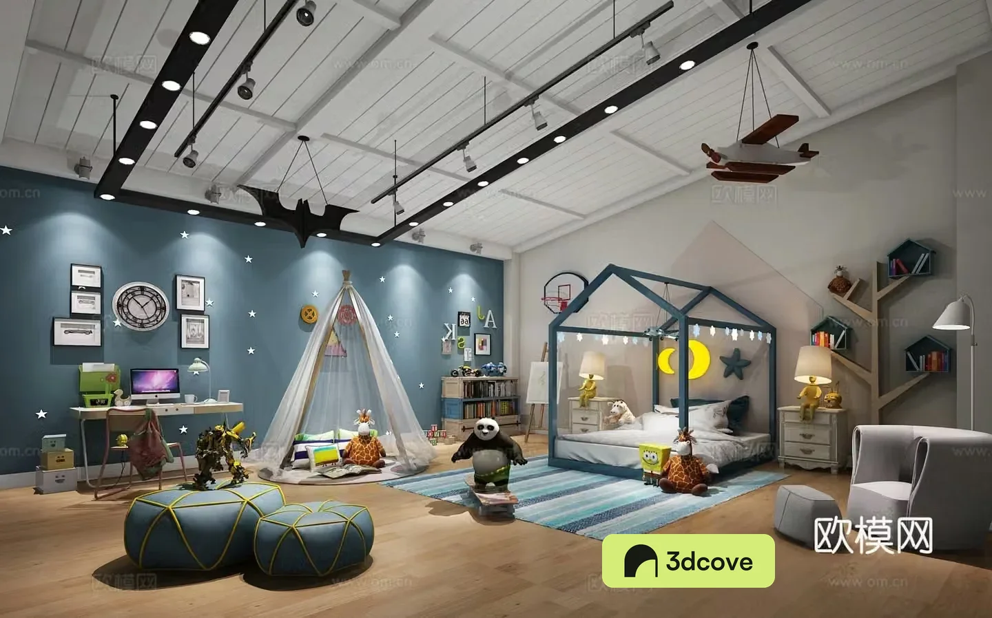 Modern children’s room toy room