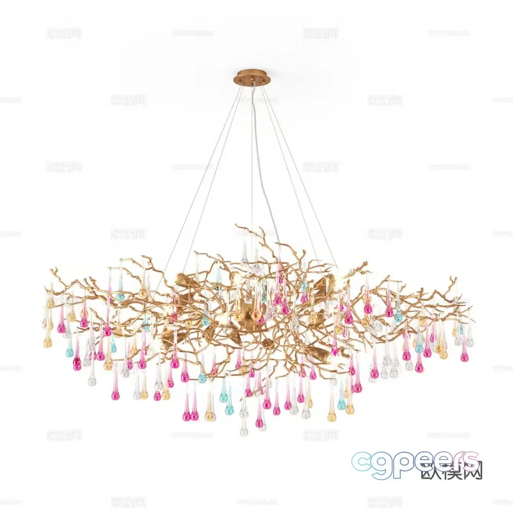 Modern children’s decorative chandelier 3d model