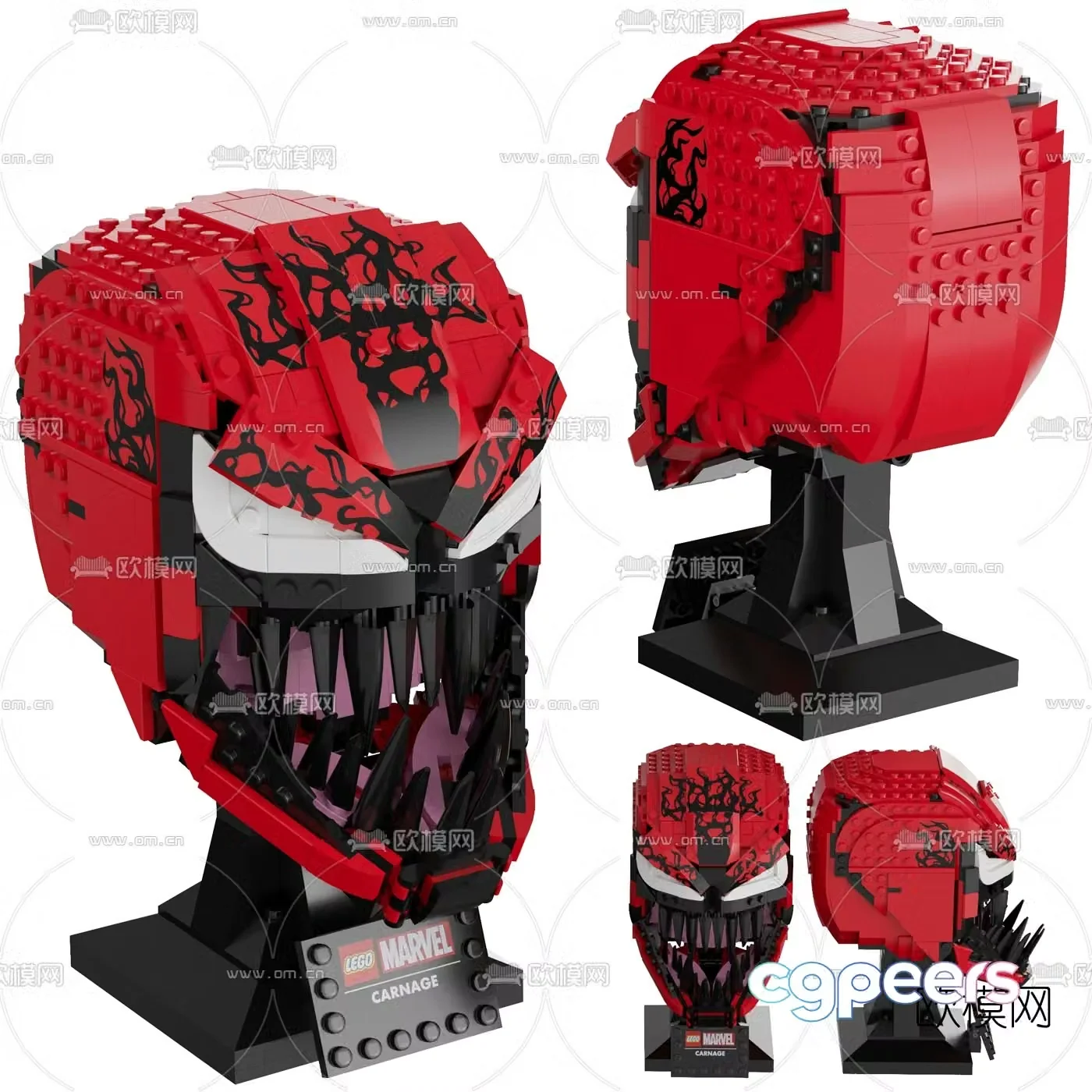 Modern Building Blocks Marvel Carnage 3d model