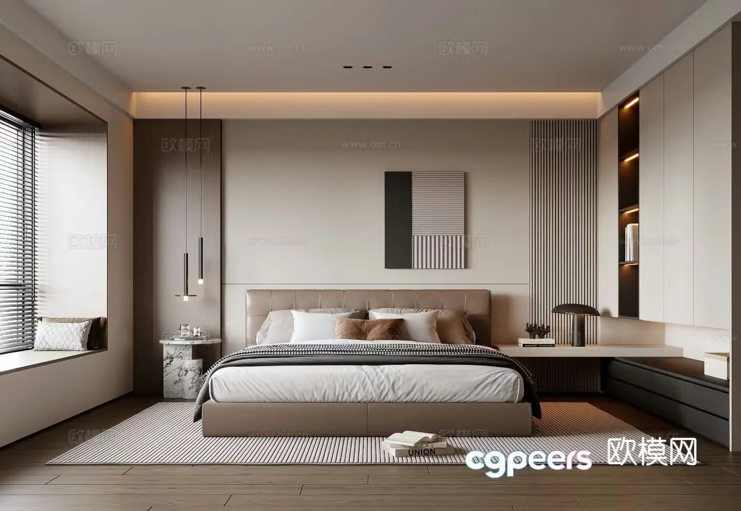 Italian style bedroom master bedroom 3d model