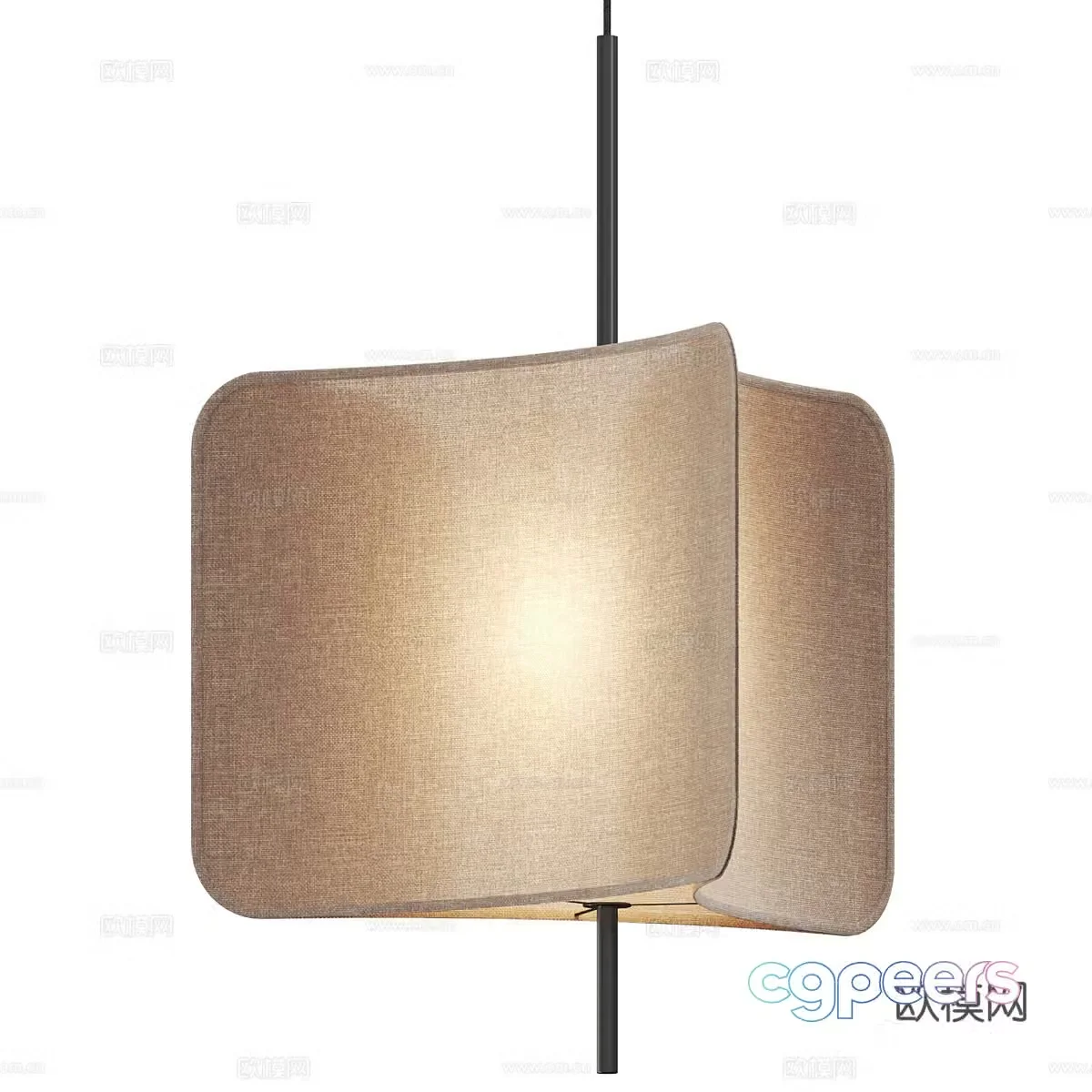 New Chinese style decorative chandelier 3D model