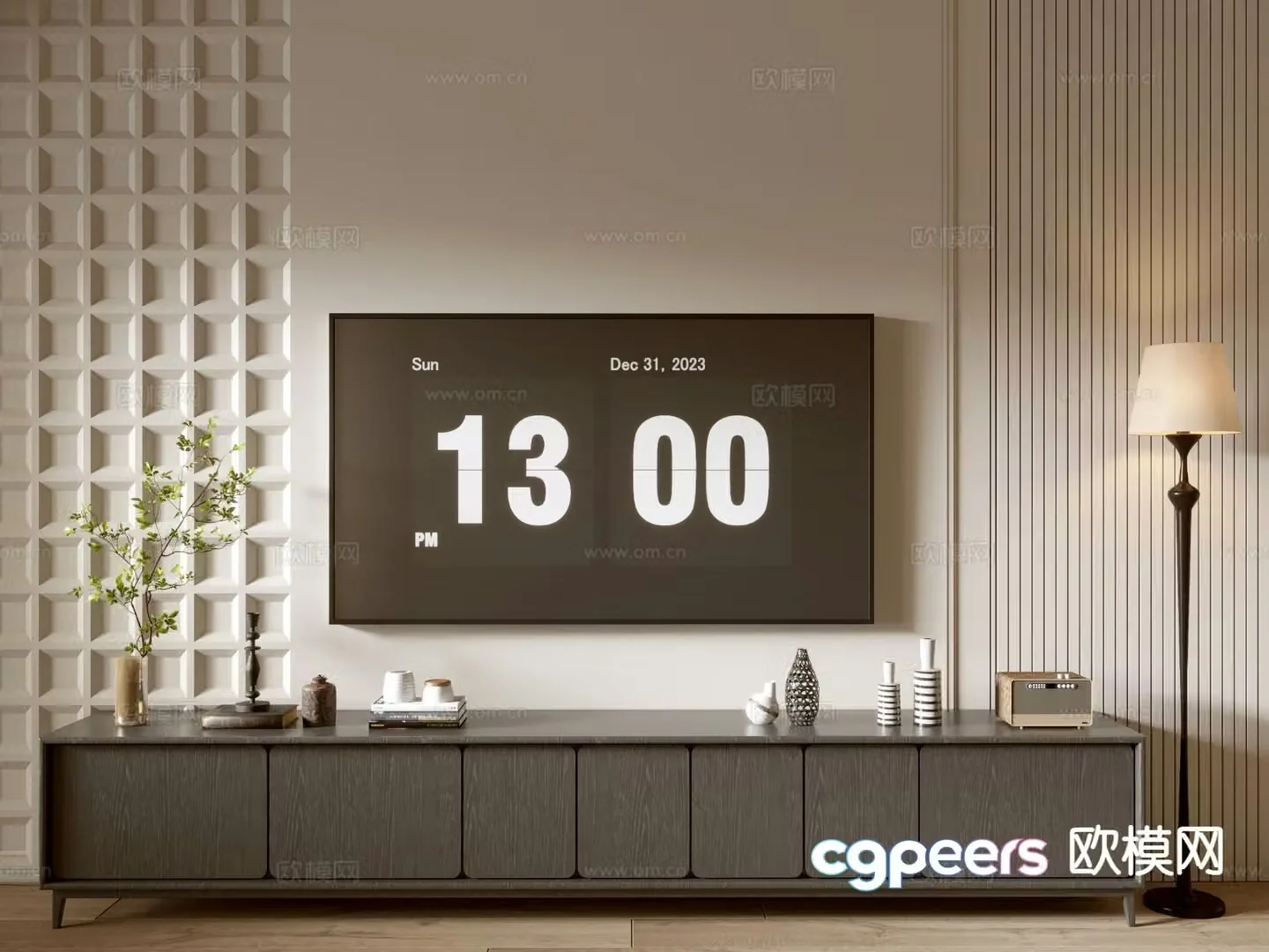 Modern TV cabinet base cabinet 3d model