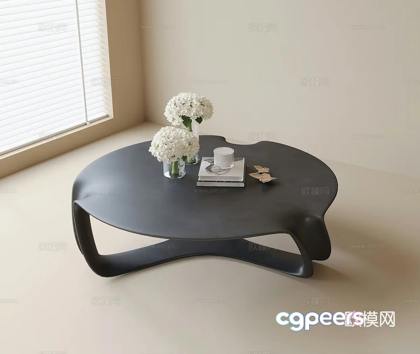 Modern round coffee table 3d model