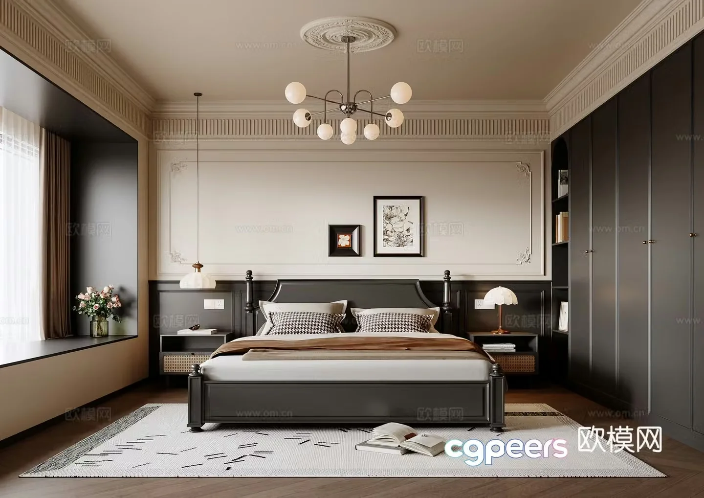 French bedroom 3d model