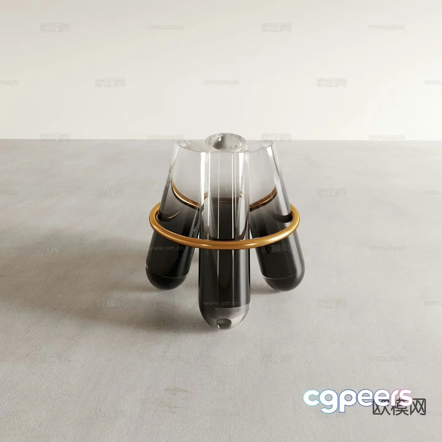 Acrylic ornaments jewelry sculpture 3d model