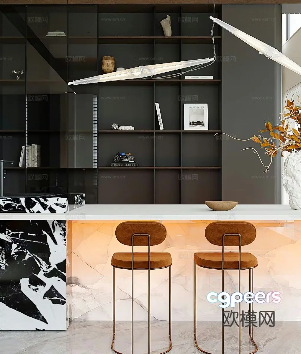 Modern bar 3d model
