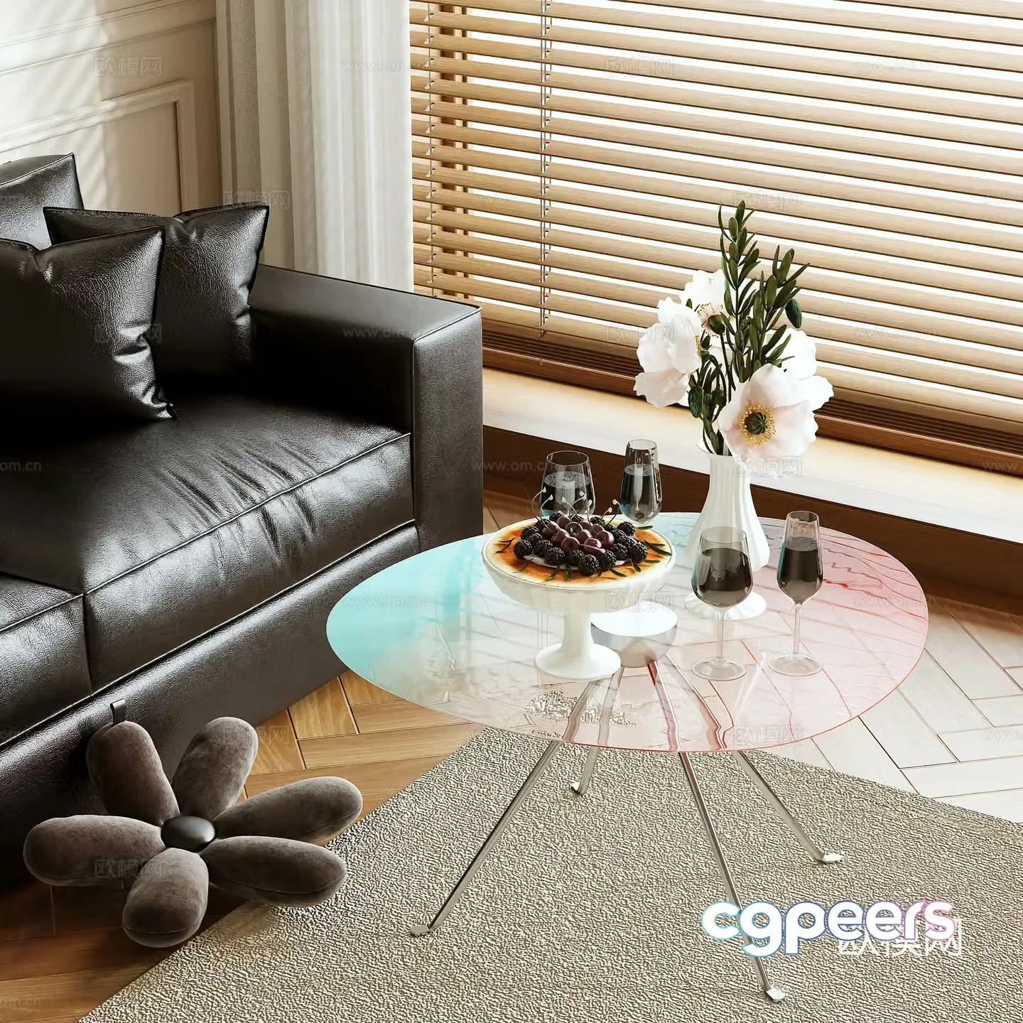 Modern side table coffee table 3d model