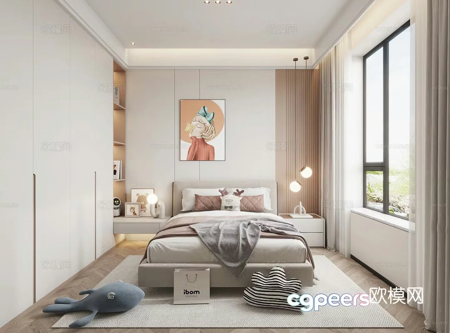 Modern children’s room 3d model