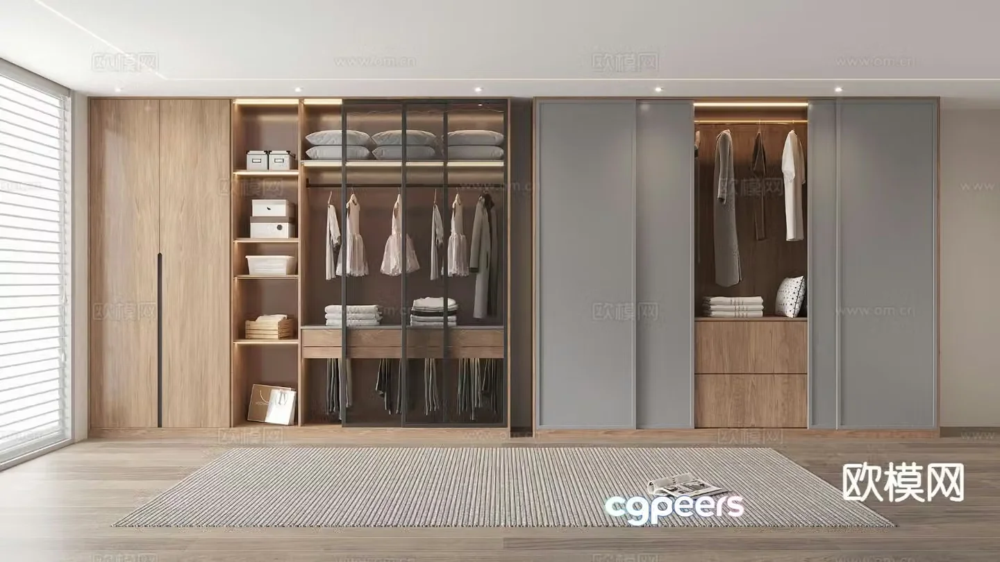 modern wardrobe wardrobe 3d model