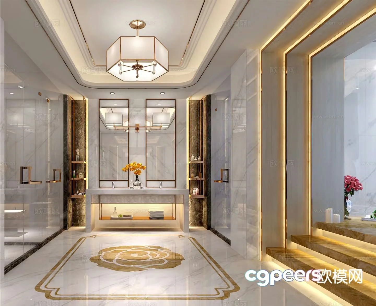 New Chinese style bathroom sink 3D model