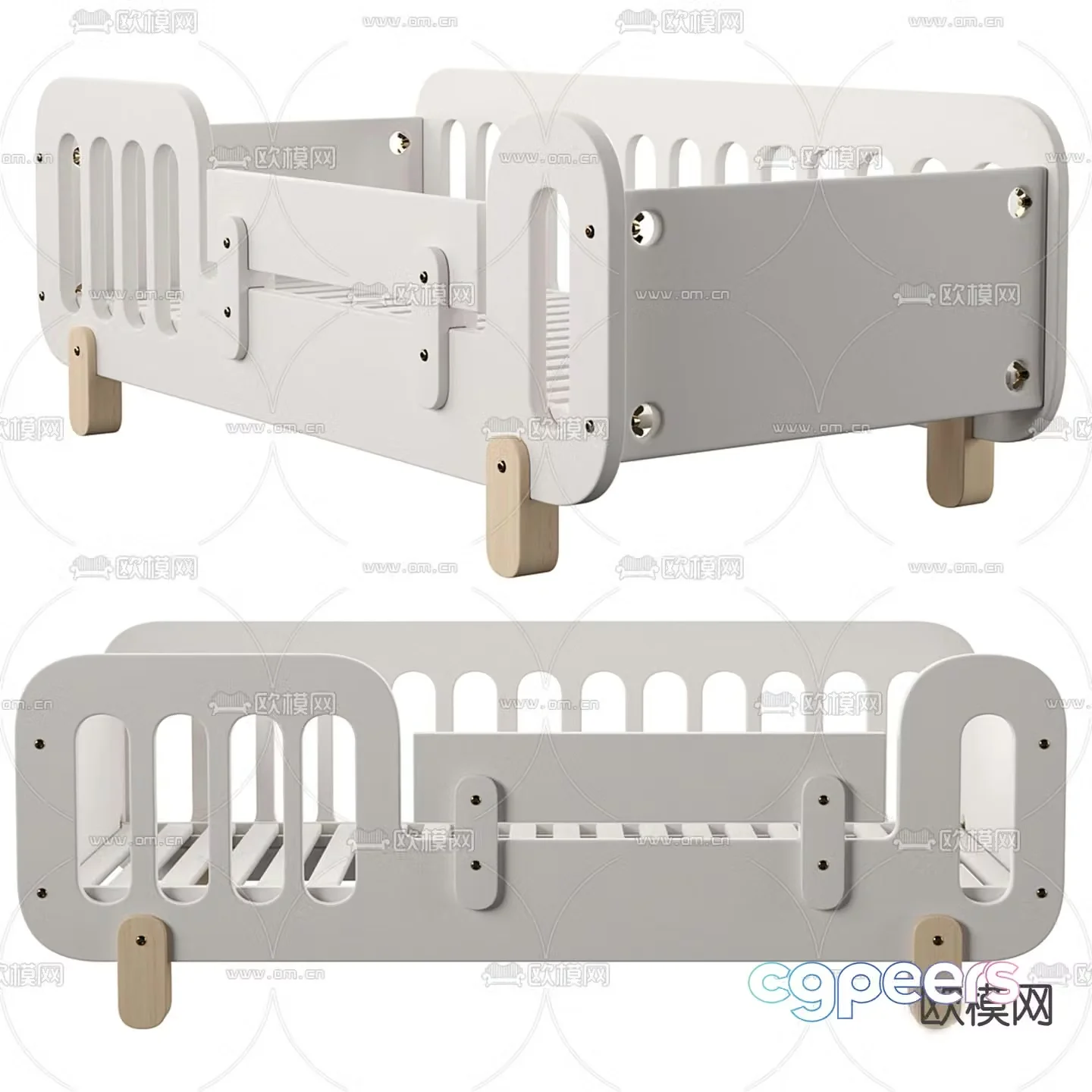 crib children’s bed 3d model