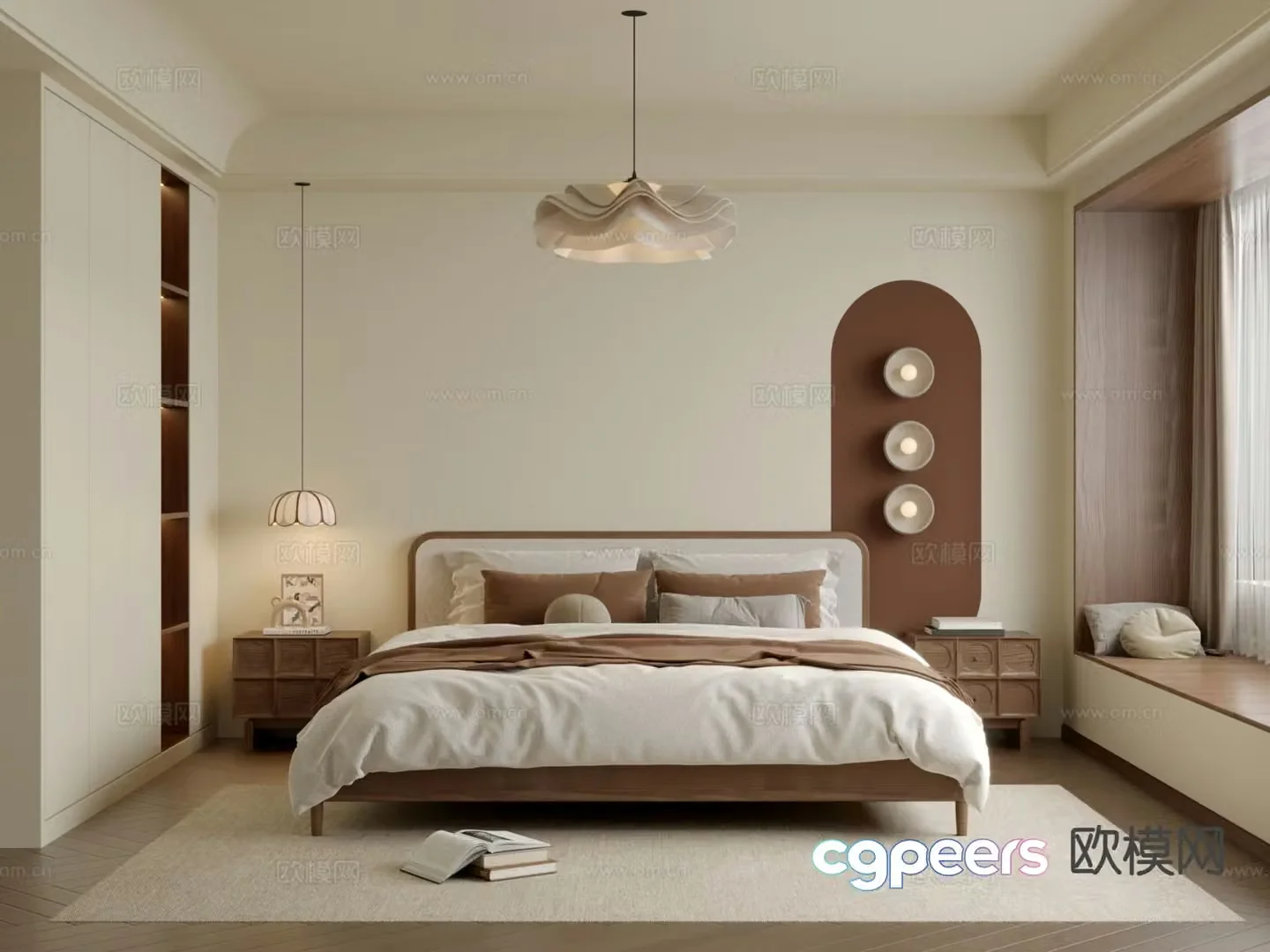 Medieval style bedroom master bedroom 3d model