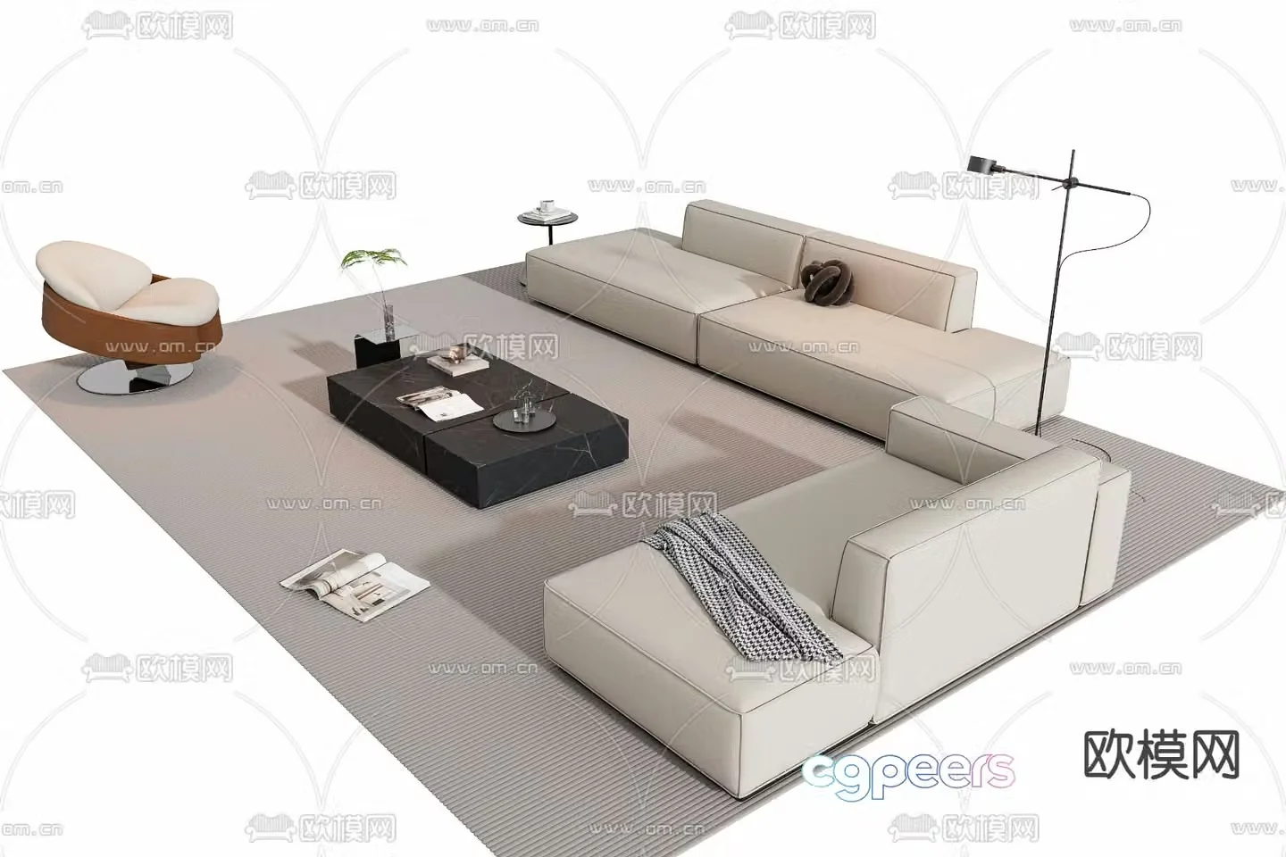 modular sofa modular sofa 3d model