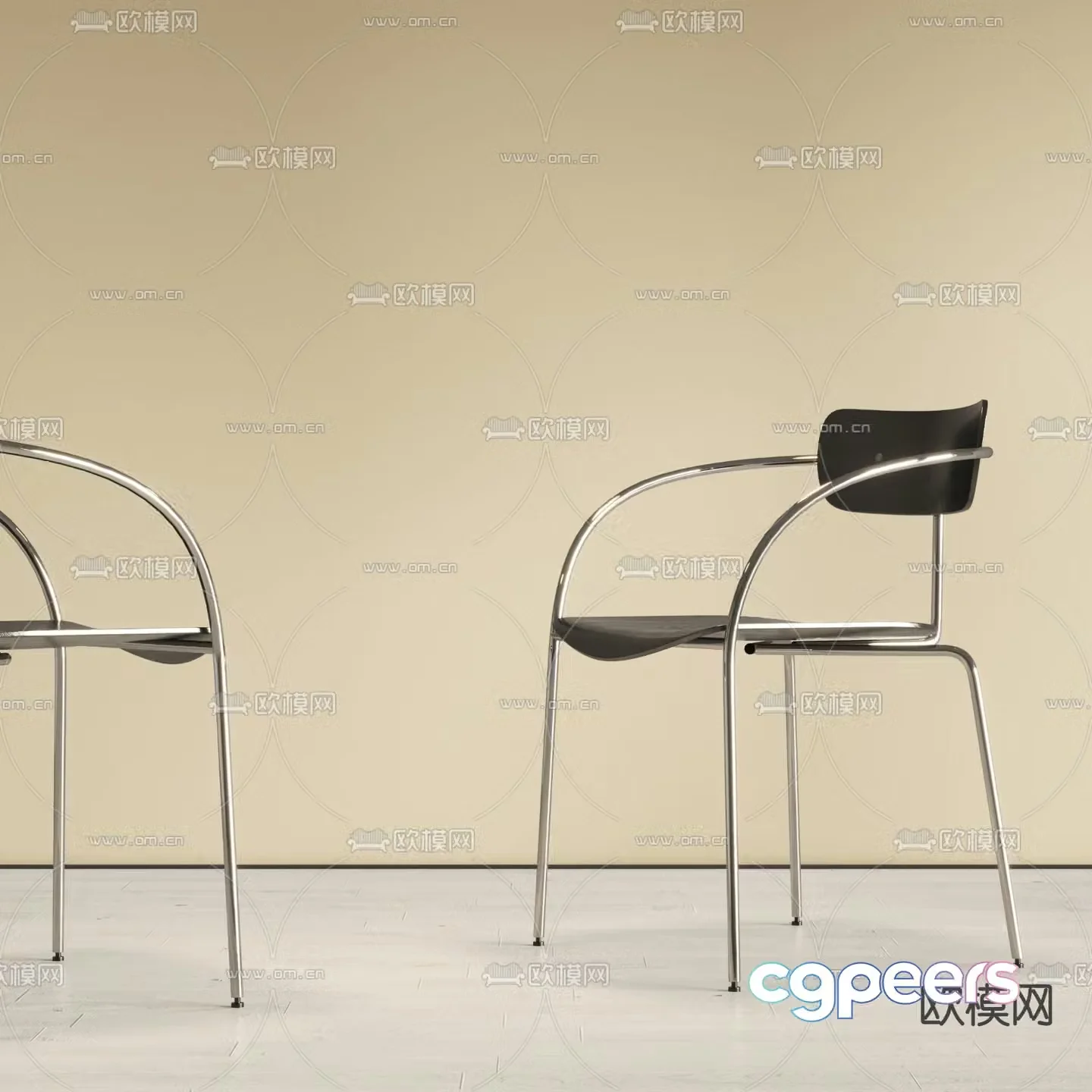 Office chair training chair 3d model