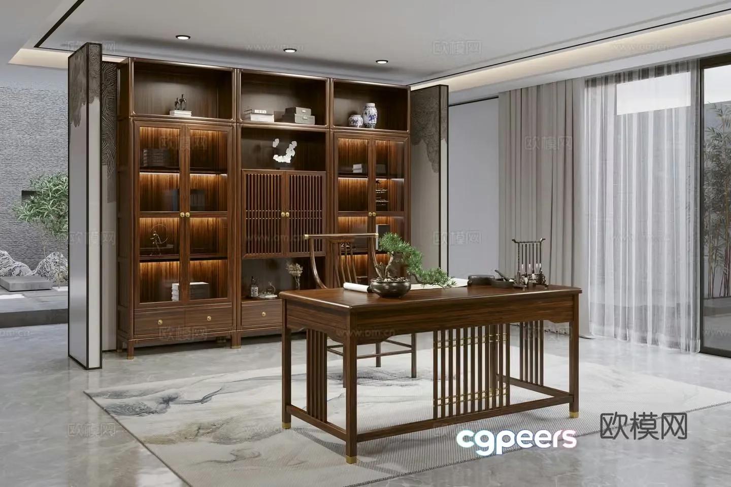 New Chinese tea room 3D model