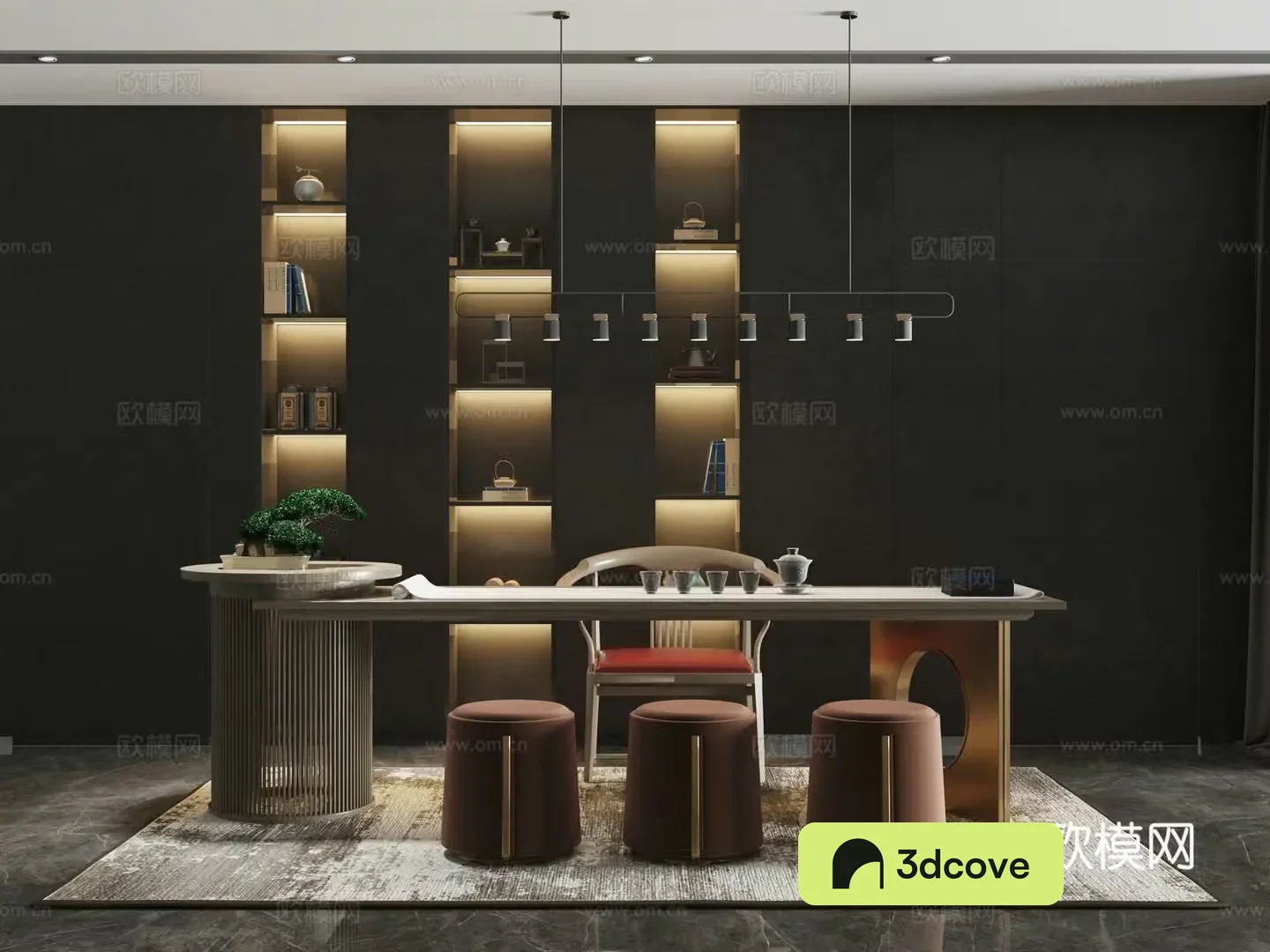 New Chinese style tea room tea table