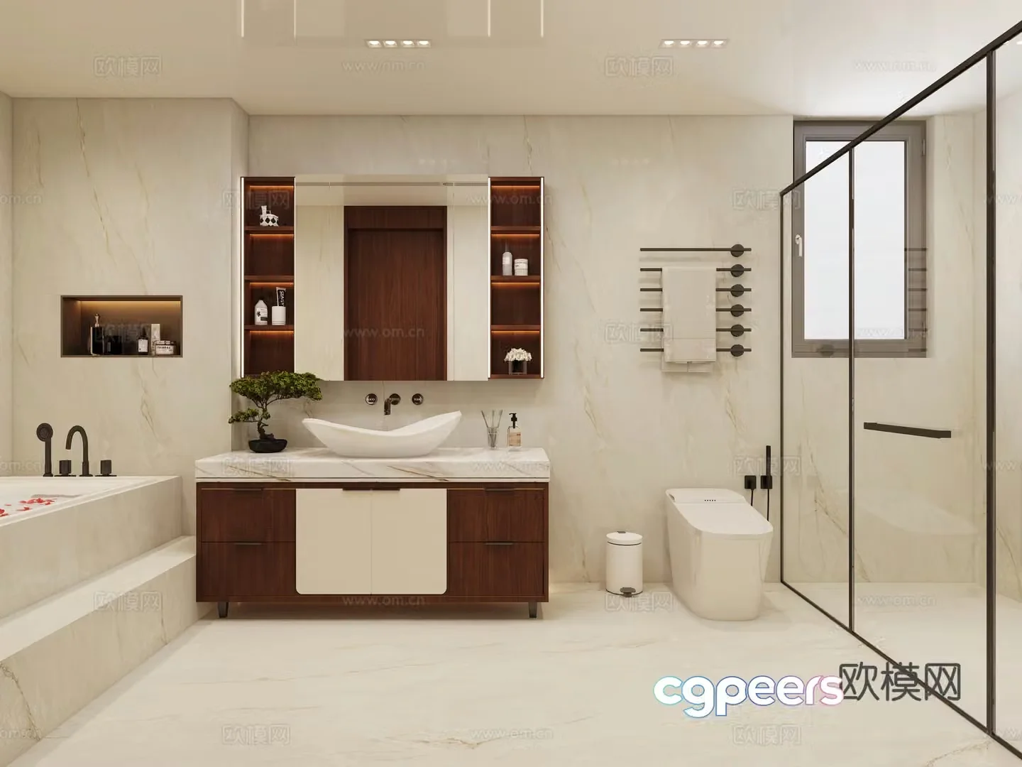 New Chinese bathroom 3D model