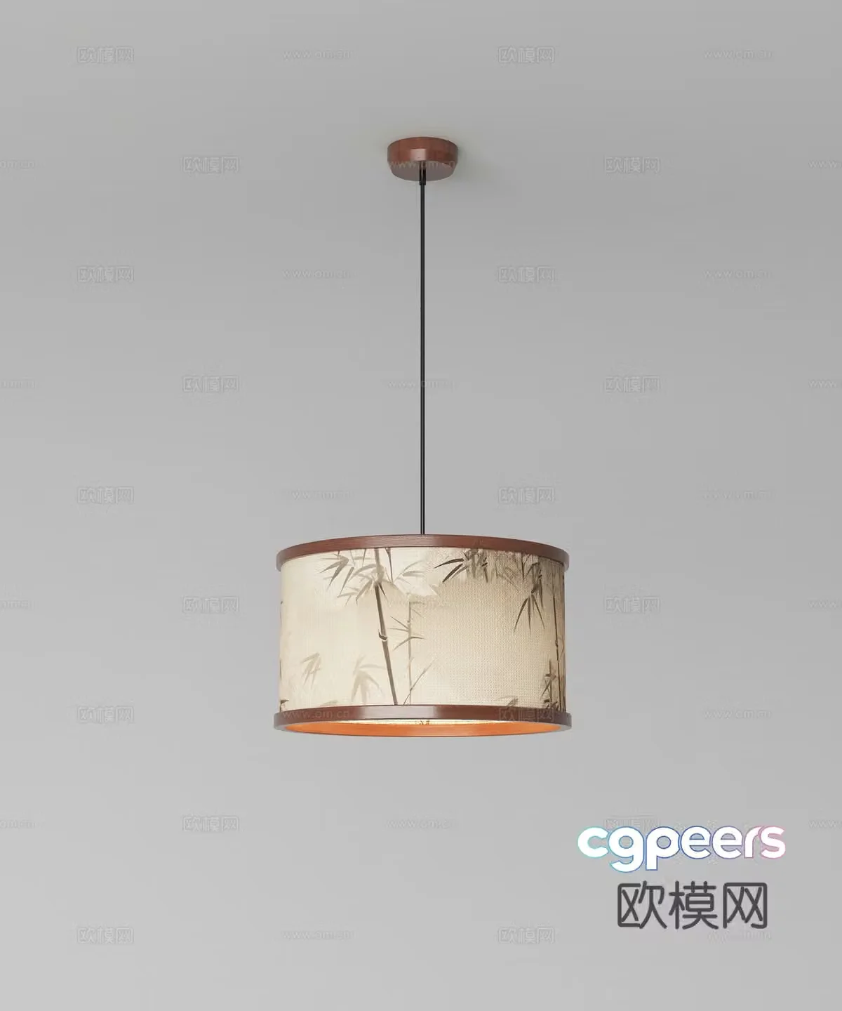 Song style aesthetic chandelier 3d model