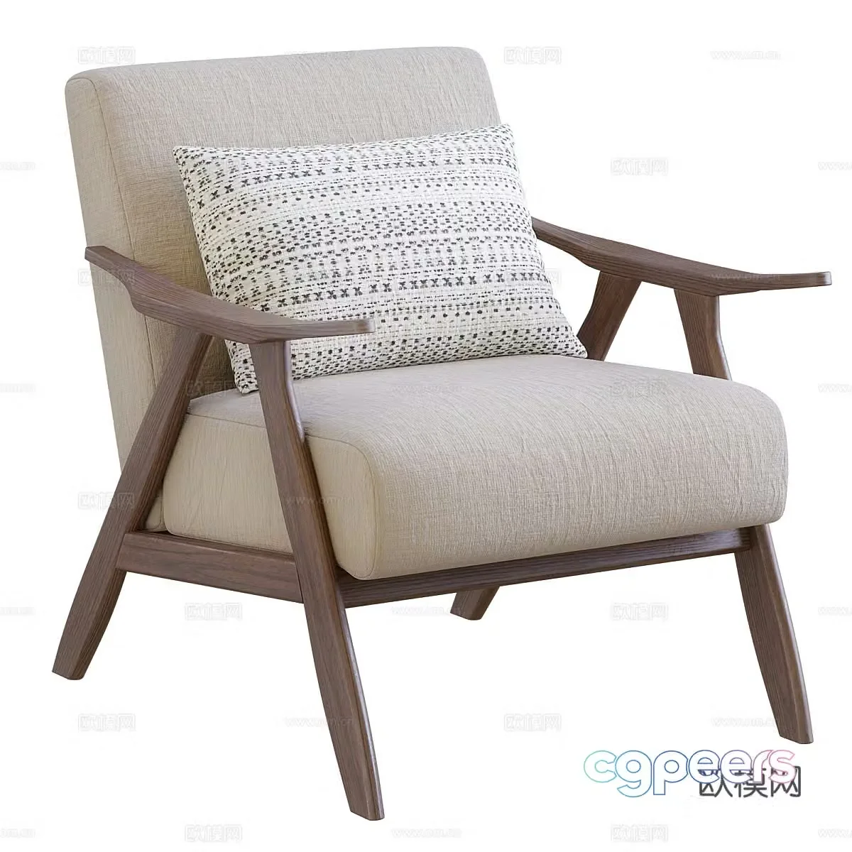 New Chinese Hofstetter armchair 3d model