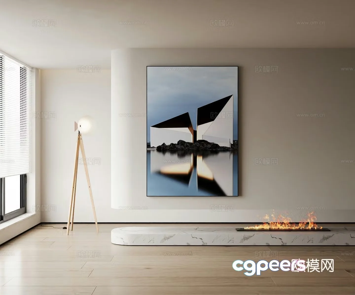Modern decorative painting 3d model