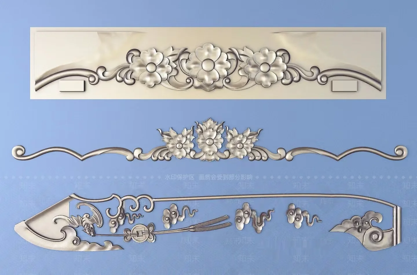 Artistic Wall Decorations 3D Model – 9849 – VRAY Render