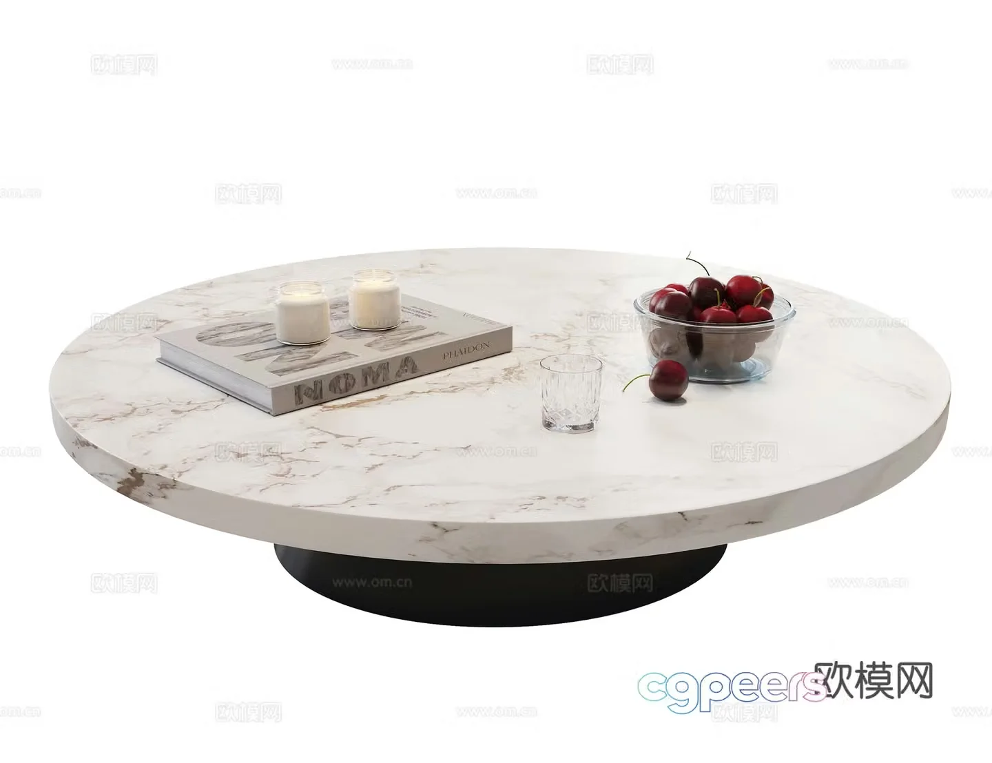 Modern coffee table marble coffee table stone coffee table round coffee table coffee table ornament 3D model